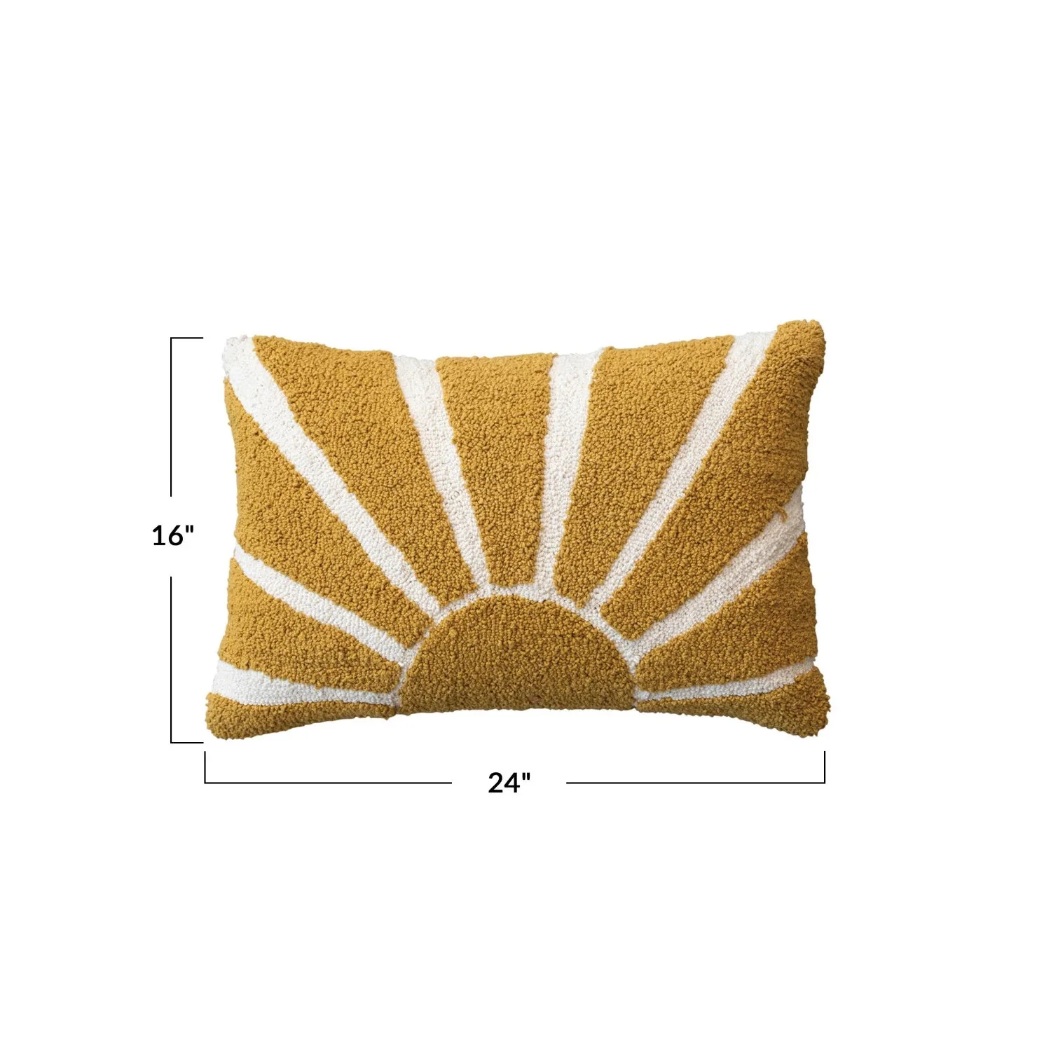 Sun Rays Punch Hook Lumbar Pillow - Image 5