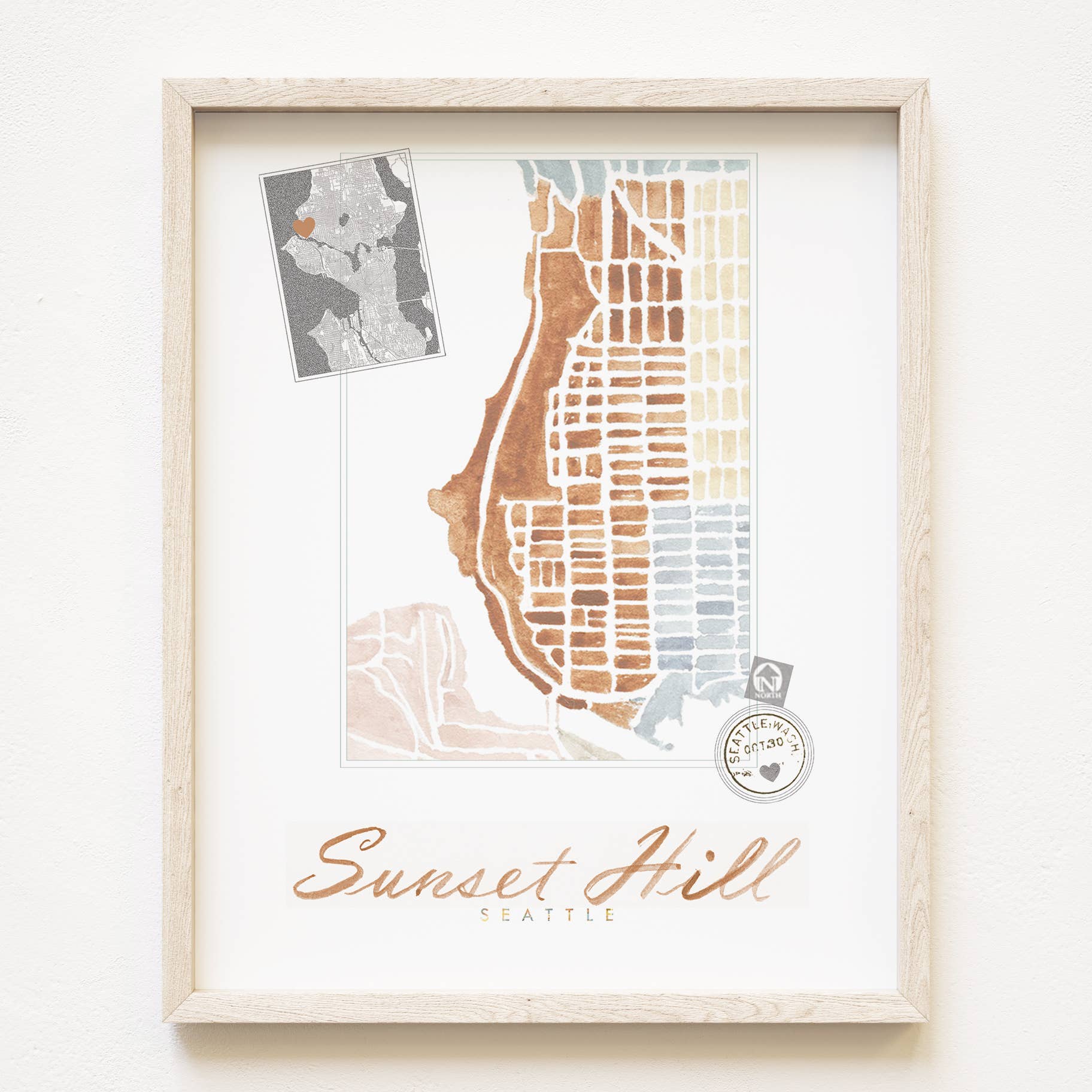 Sunset Hill Neighborhood Map Print - Image 4