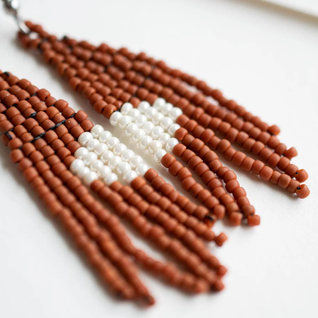 Beaded Fringe Earrings: Terra Mini - Image 3
