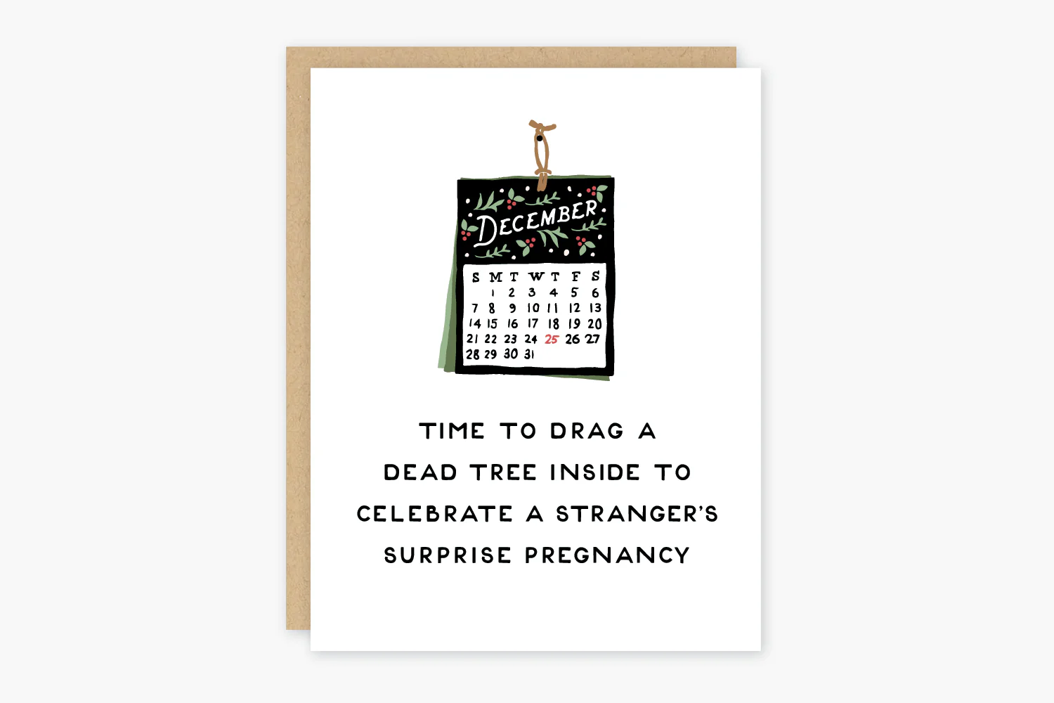Surprise Pregnancy Holiday Card
