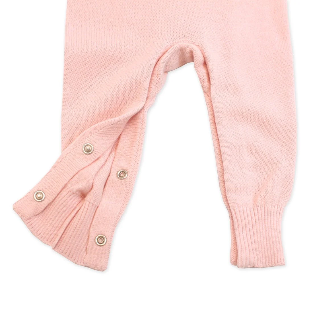 Milan Sweater Knit Romper: Blush - Image 3