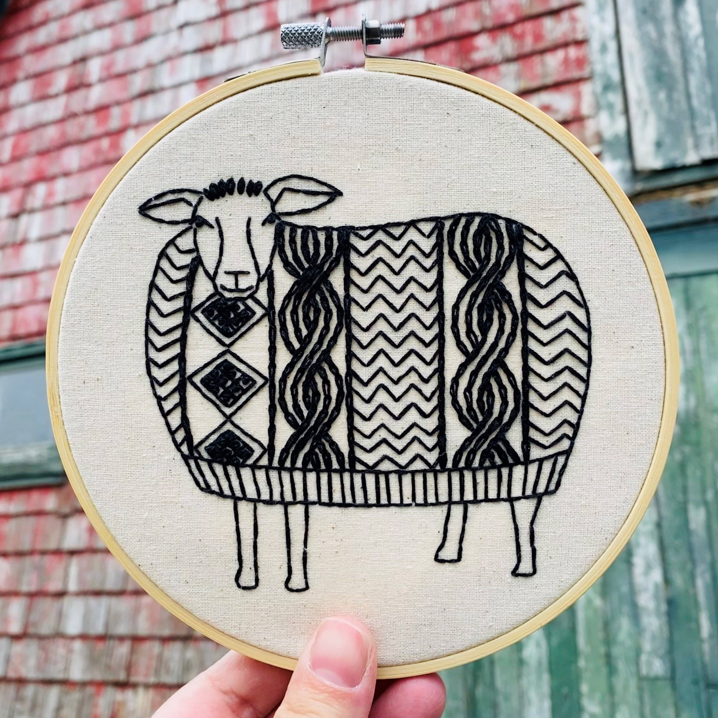 Sweater Weather Sheep Embroidery Kit - Image 2