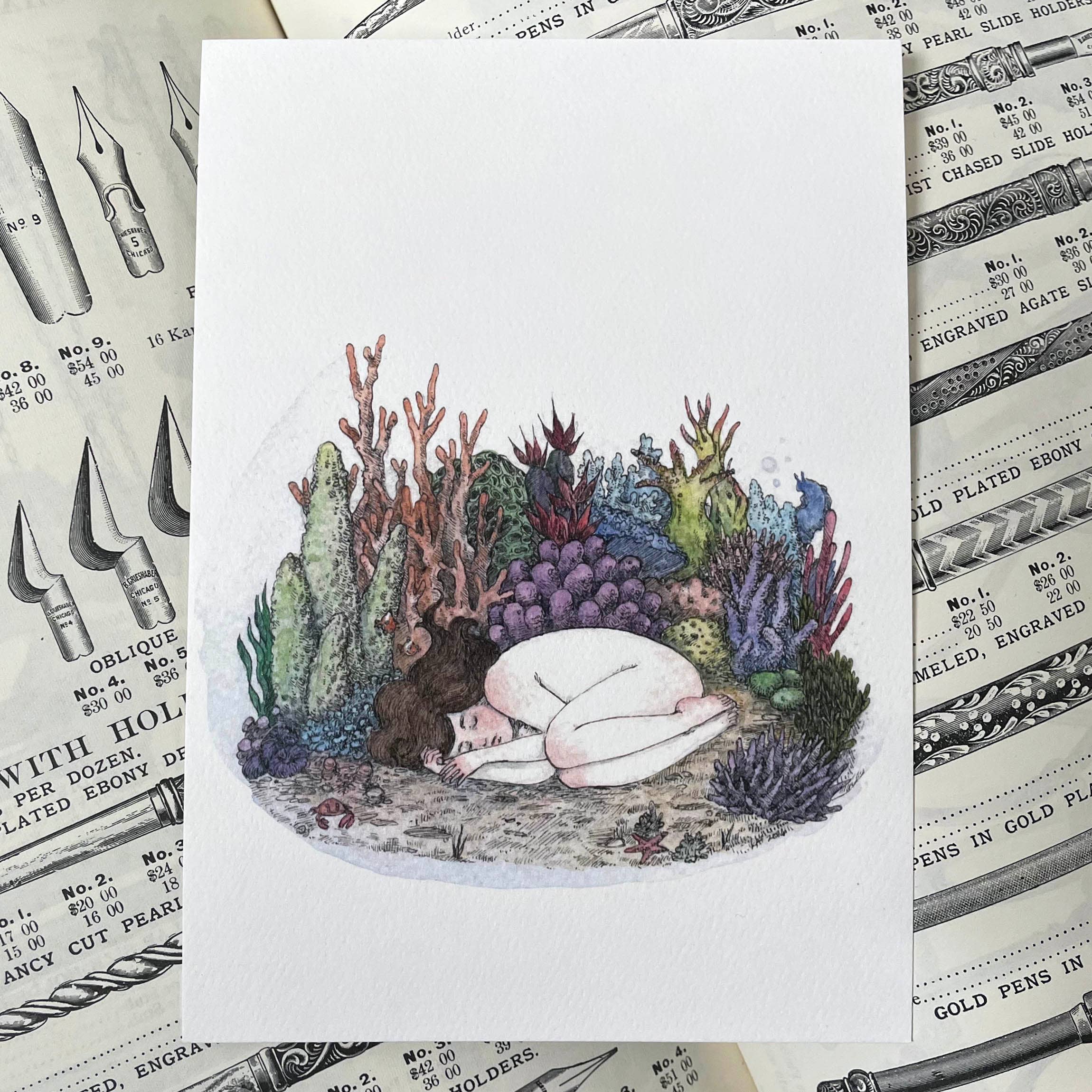 Sweet Dreams in a Coral Bed Print - Image 2