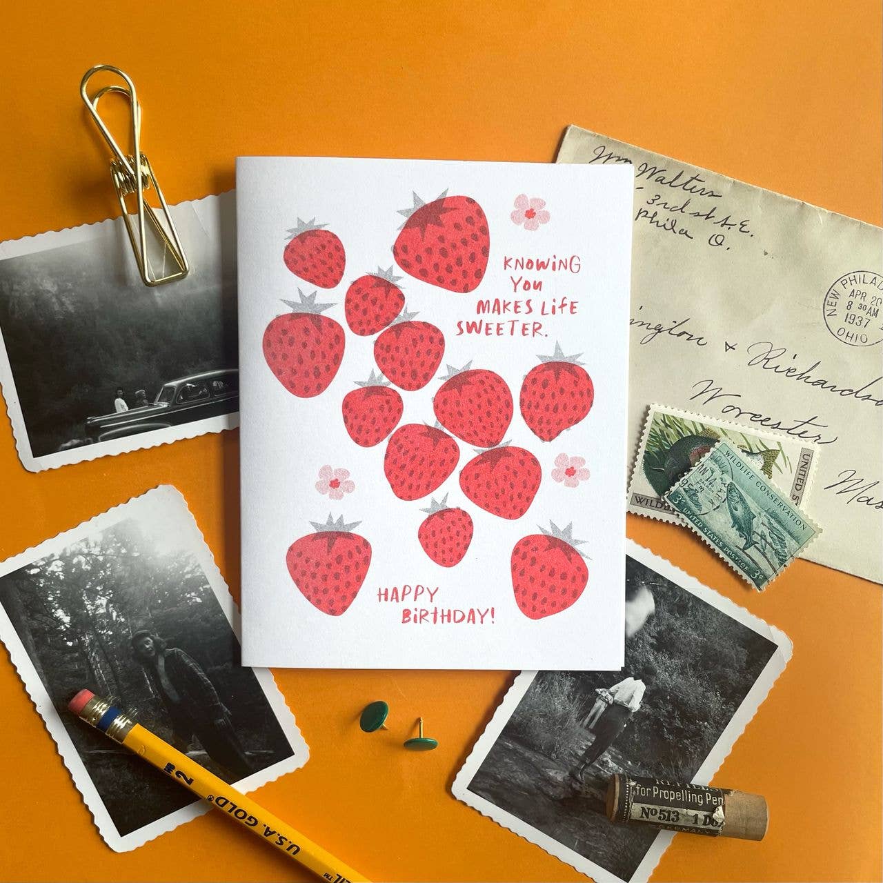 Sweeter Strawberry Birthday Card - Image 2