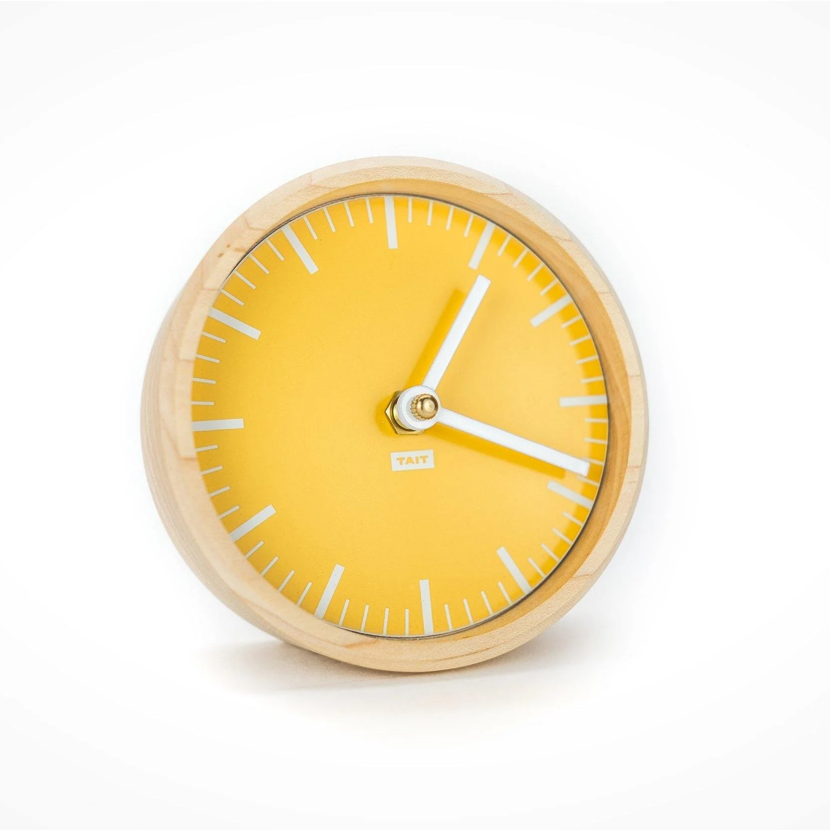 Solid Maple and Aluminum Desk Clock - Image 3