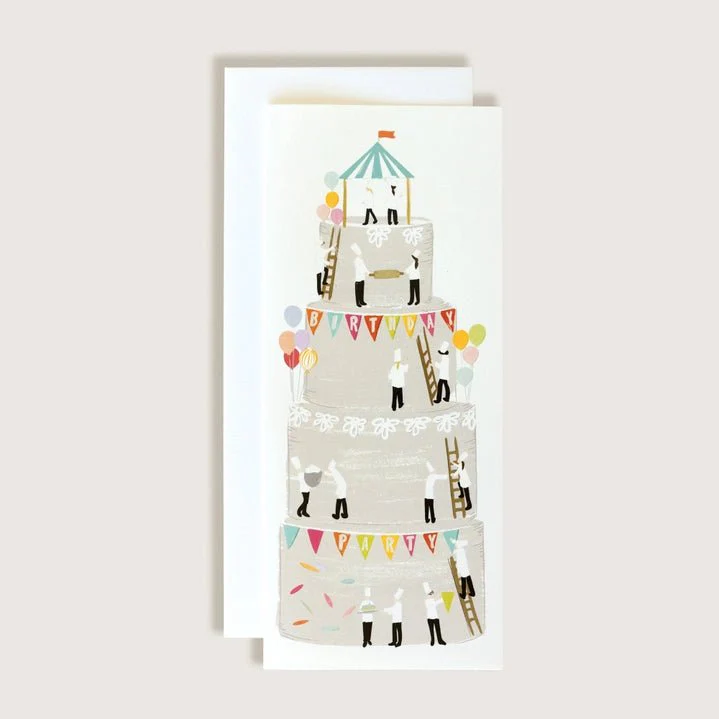 Bakers Tiered Cake Birthday Card