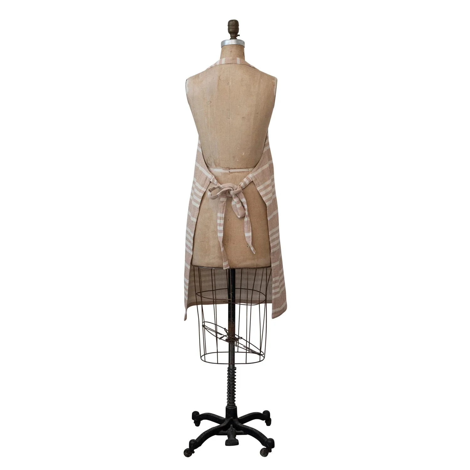 Tan & Natural Apron with Pocket - Image 2