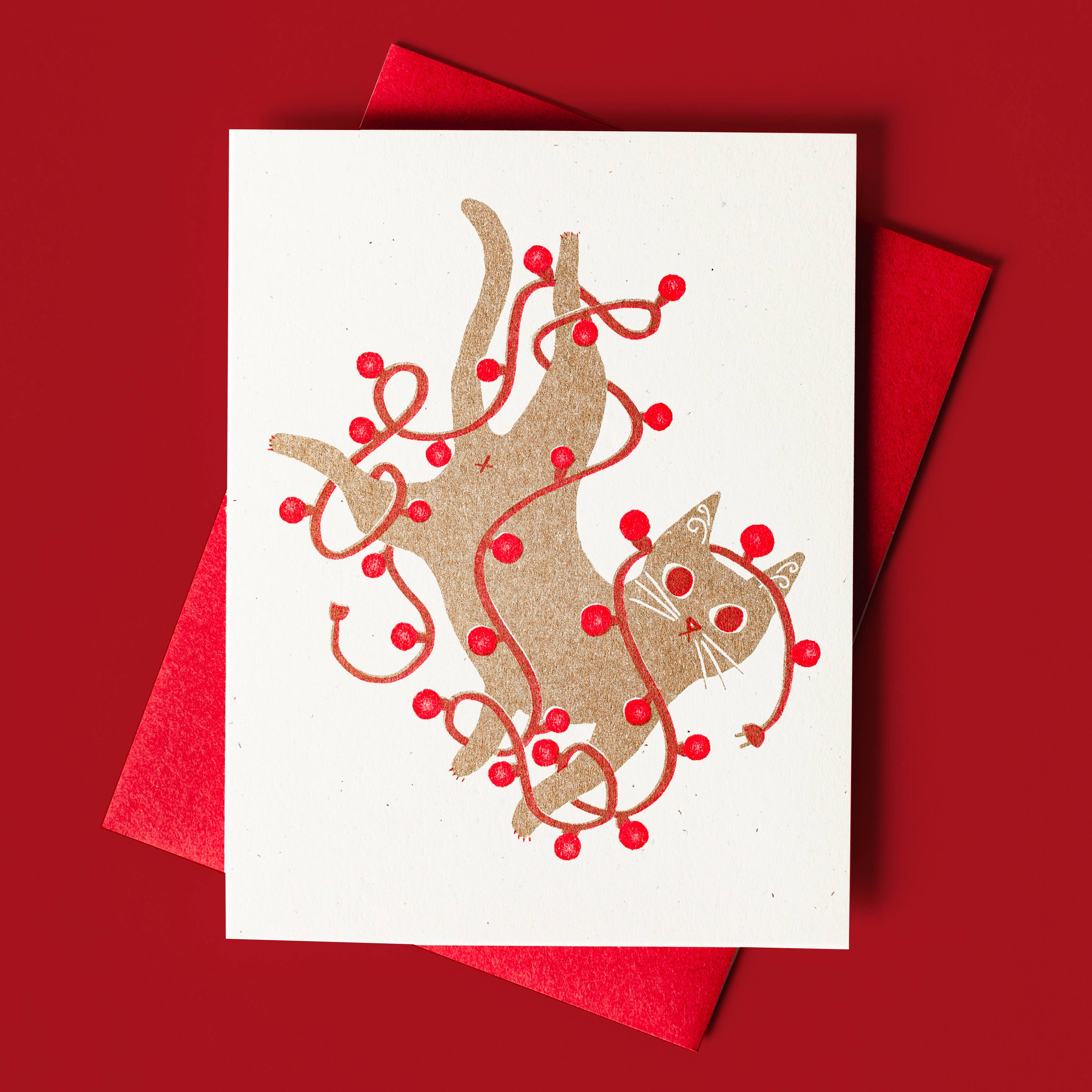 Tangled String Lights Holiday Card - Image 2