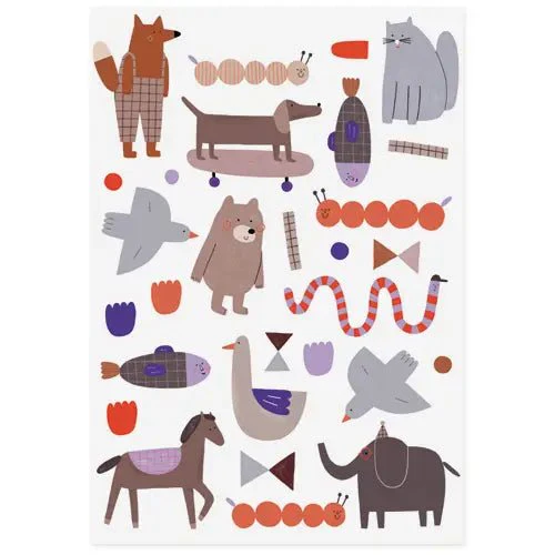 Bear & Friends Tattoo Sheet - Image 2