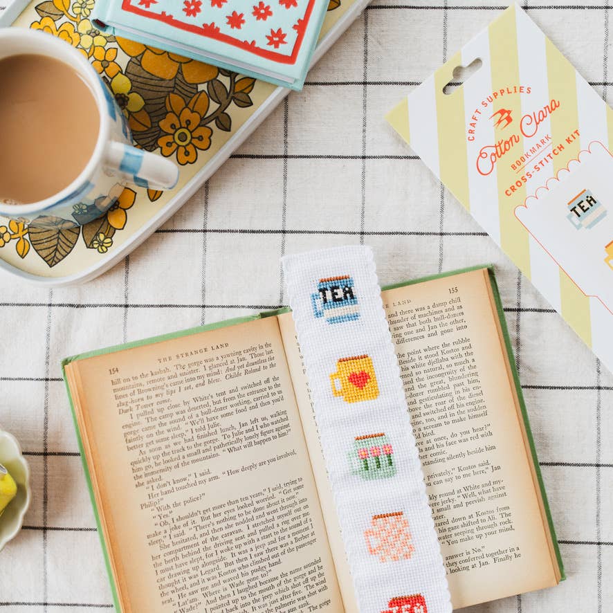 Tea/Mugs Cross Stitch Bookmark Kit - Image 2
