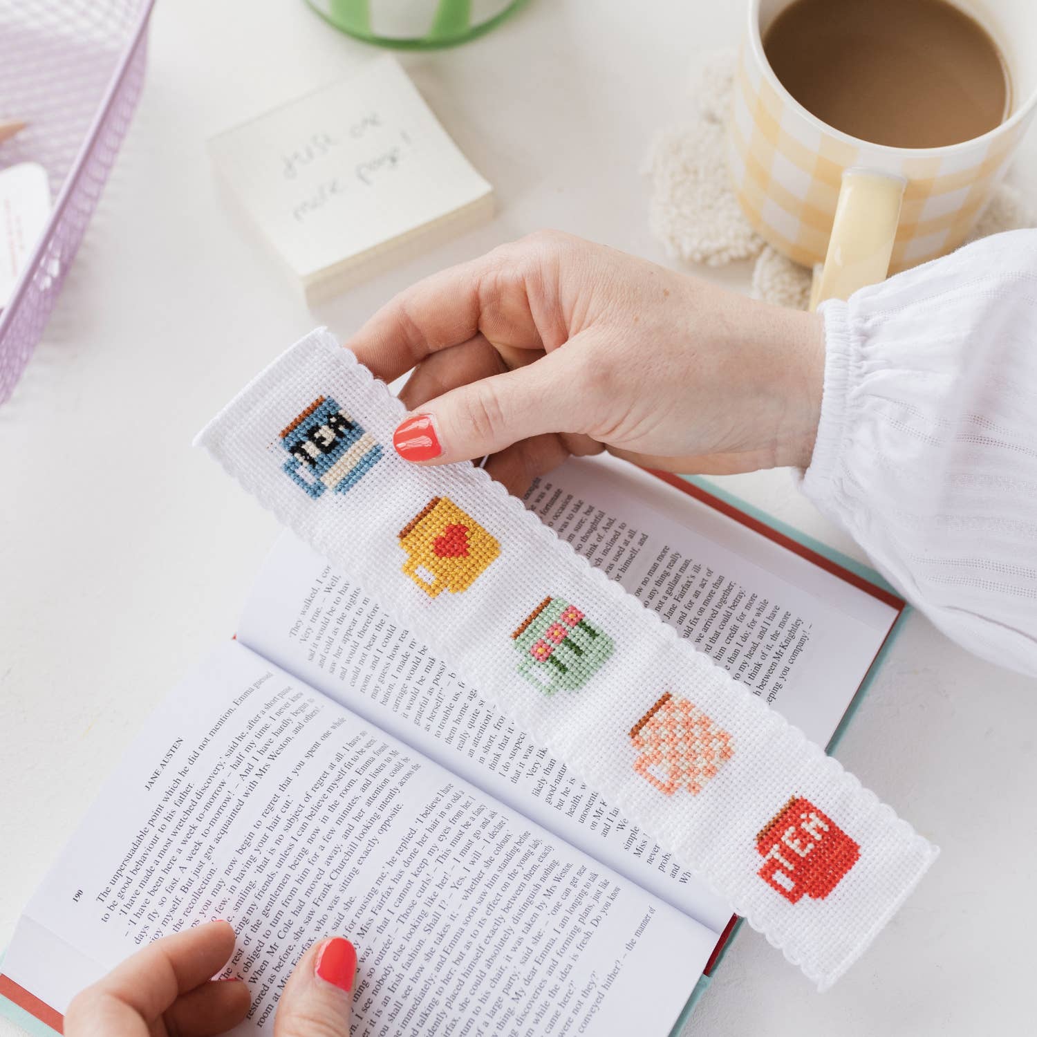 Tea/Mugs Cross Stitch Bookmark Kit - Image 5