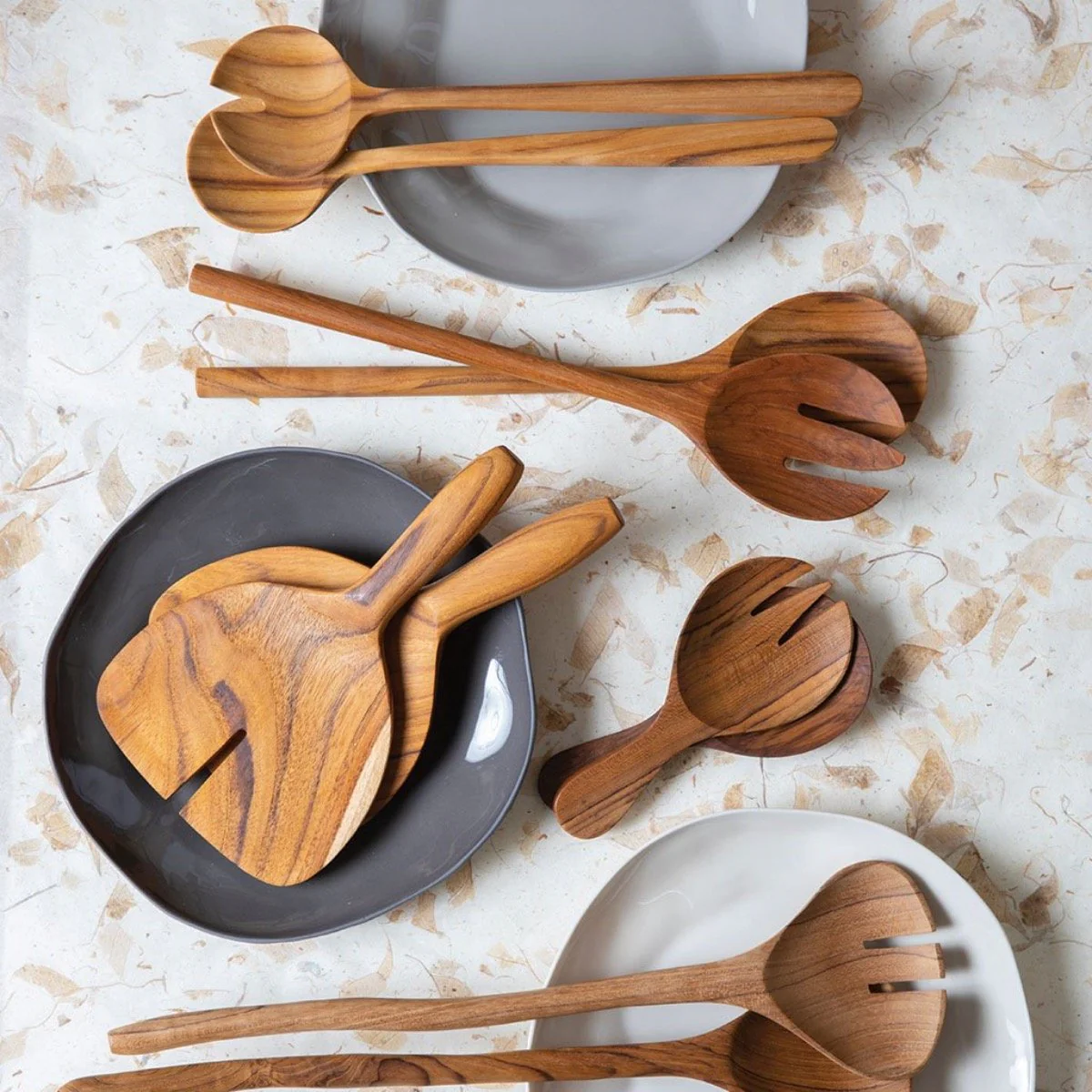 Teak Serving Set - Image 2