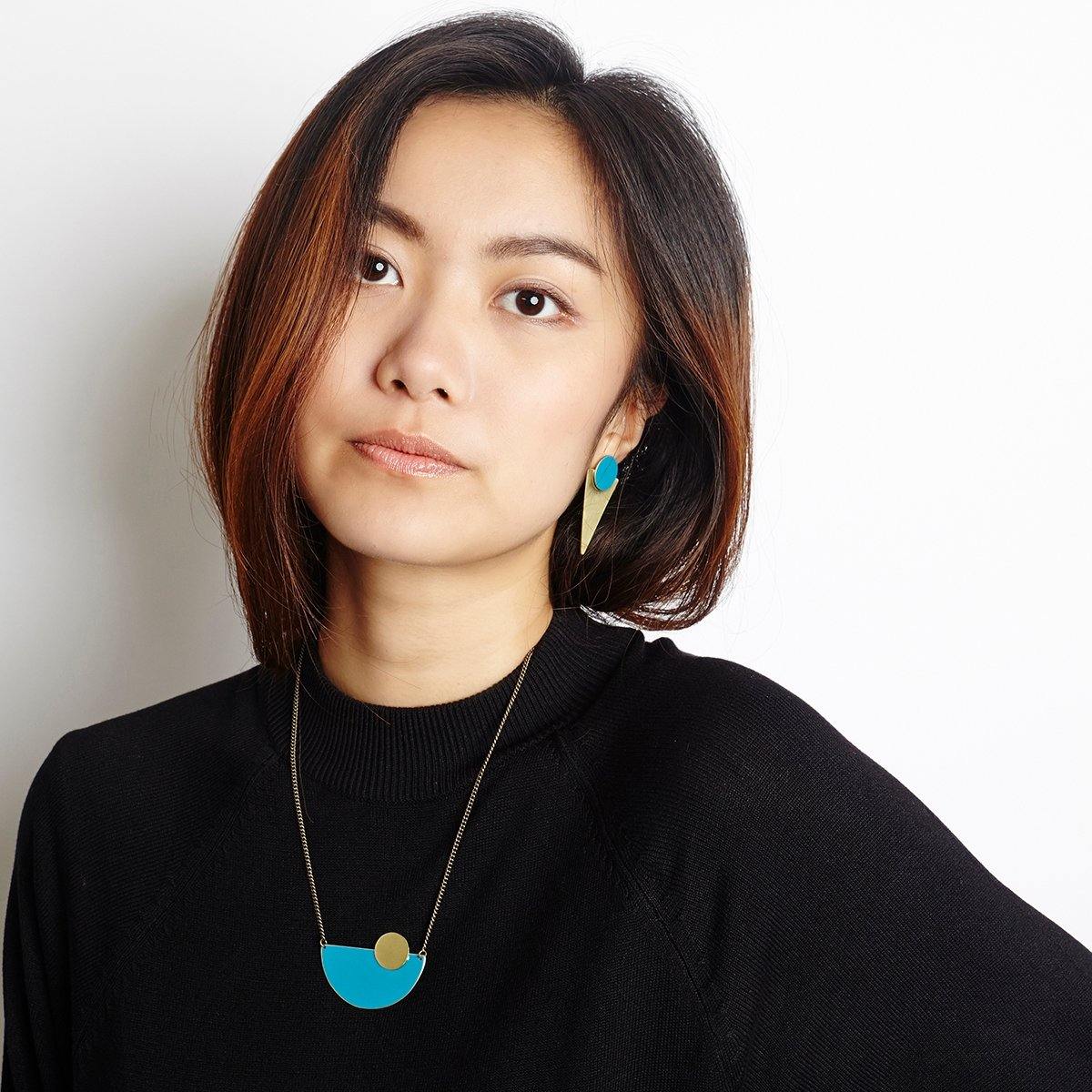 Teal Statement Studs - Image 2