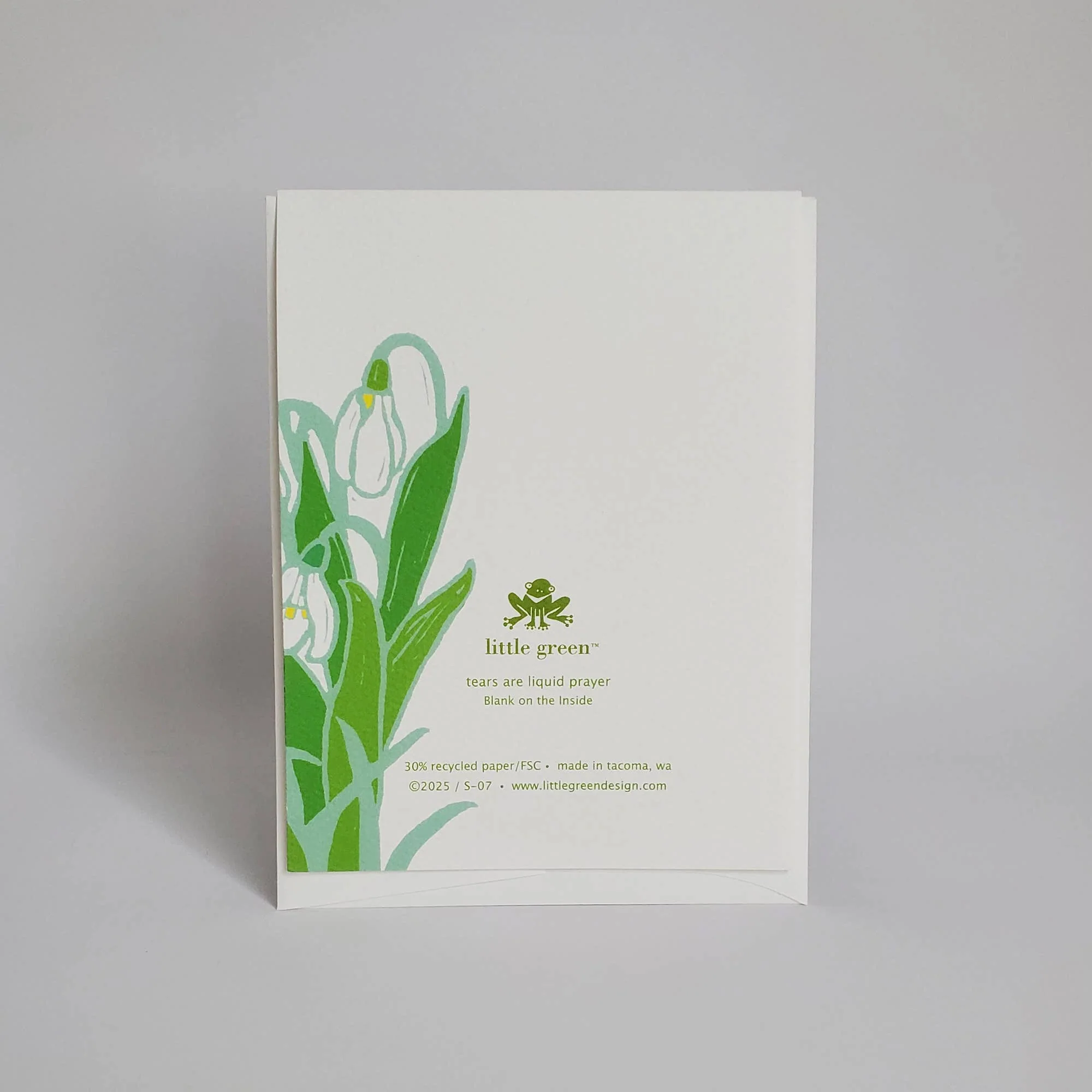 Tears Liquid Prayer Sympathy Card - Image 2