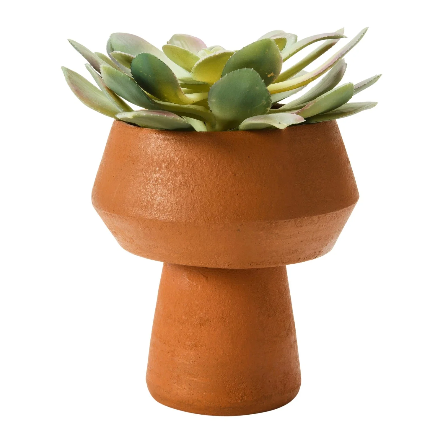 Terracotta Footed Vase - Image 2