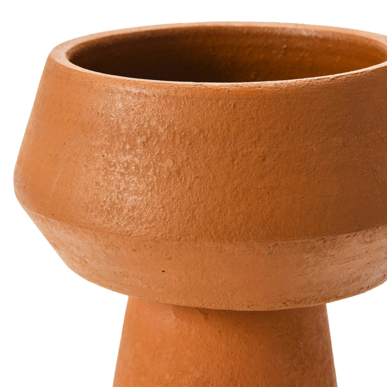 Terracotta Footed Vase - Image 3