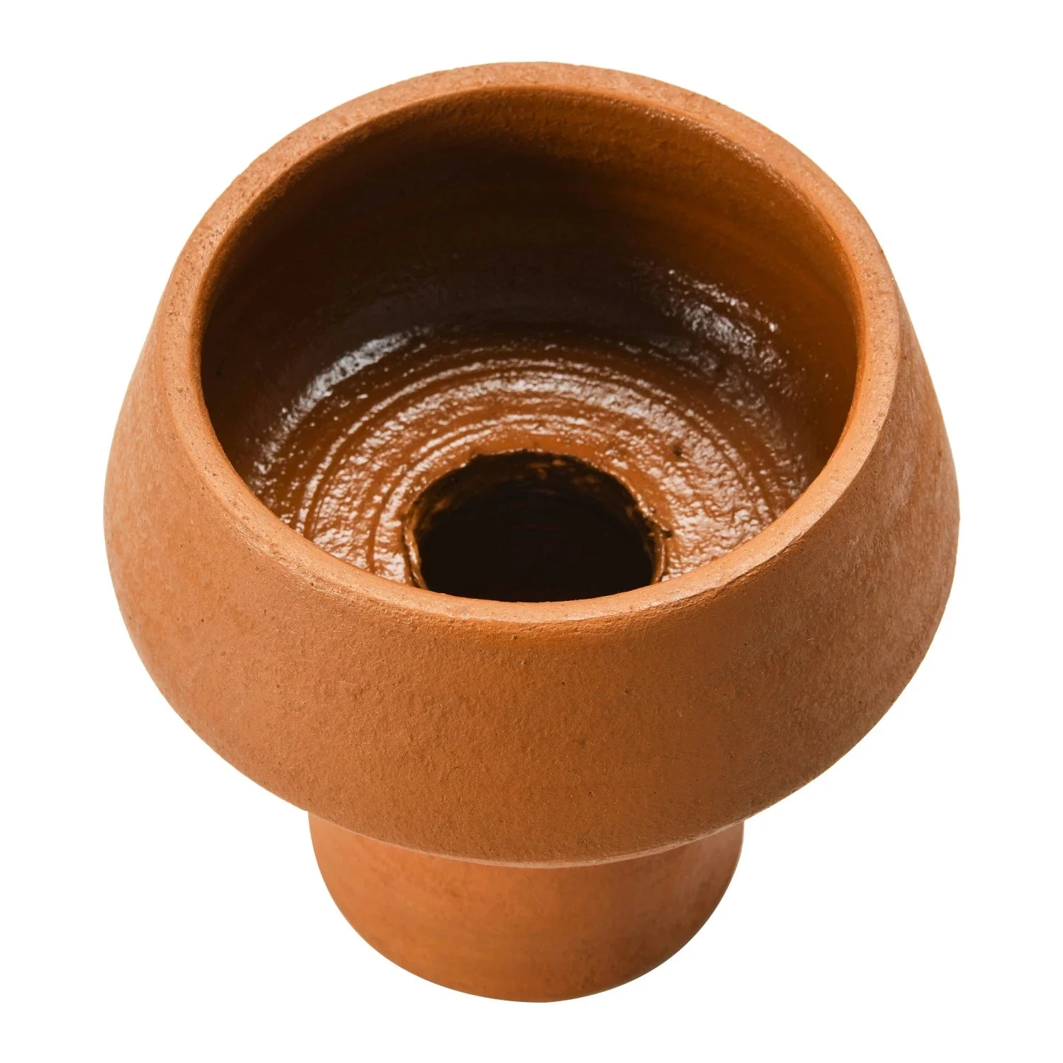 Terracotta Footed Vase - Image 4