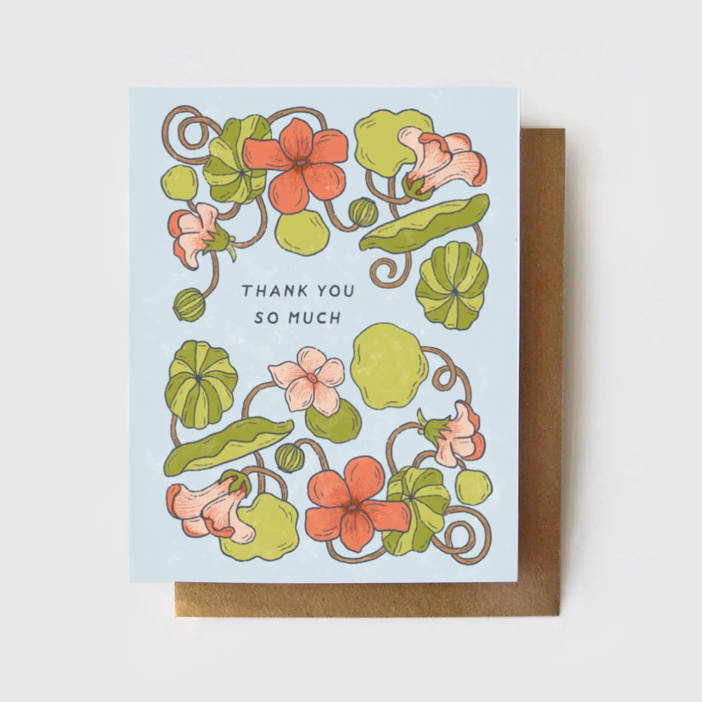 Thank You Nasturtium Garden Card