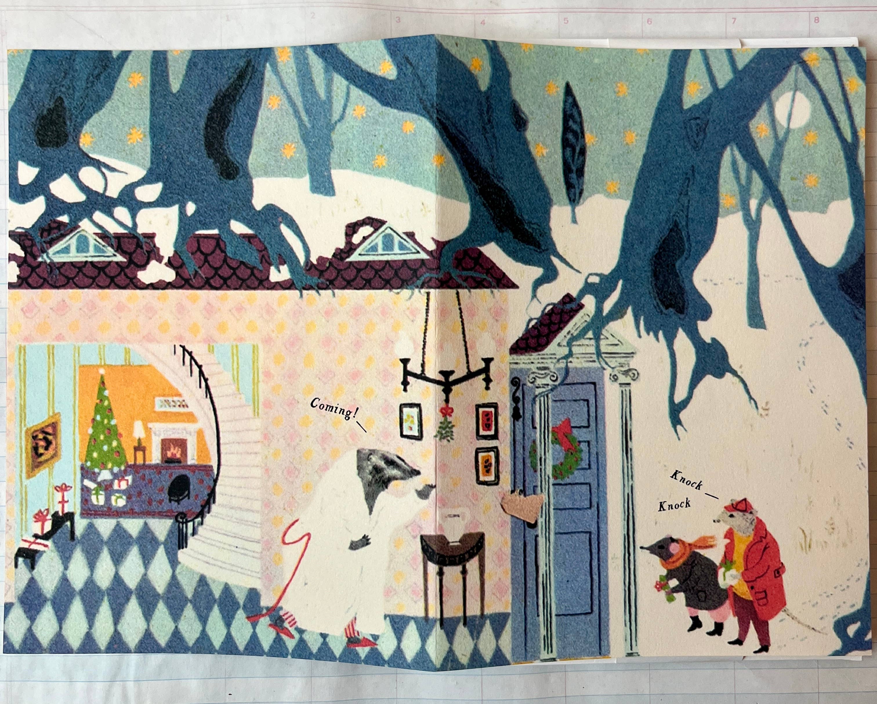 The Badger's Visit Holiday Card - Image 2