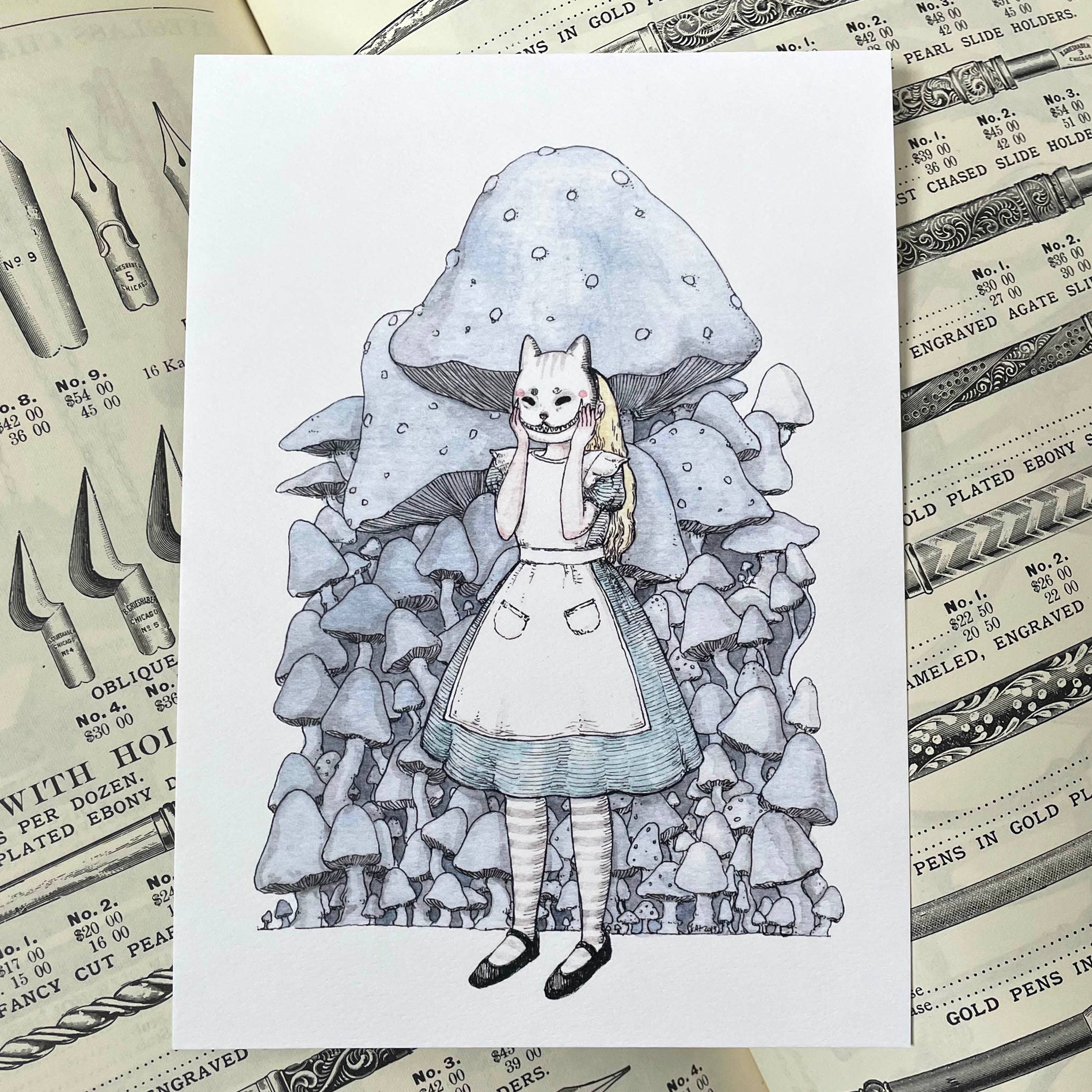 The Cheshire Cat's Mask Print - Image 2
