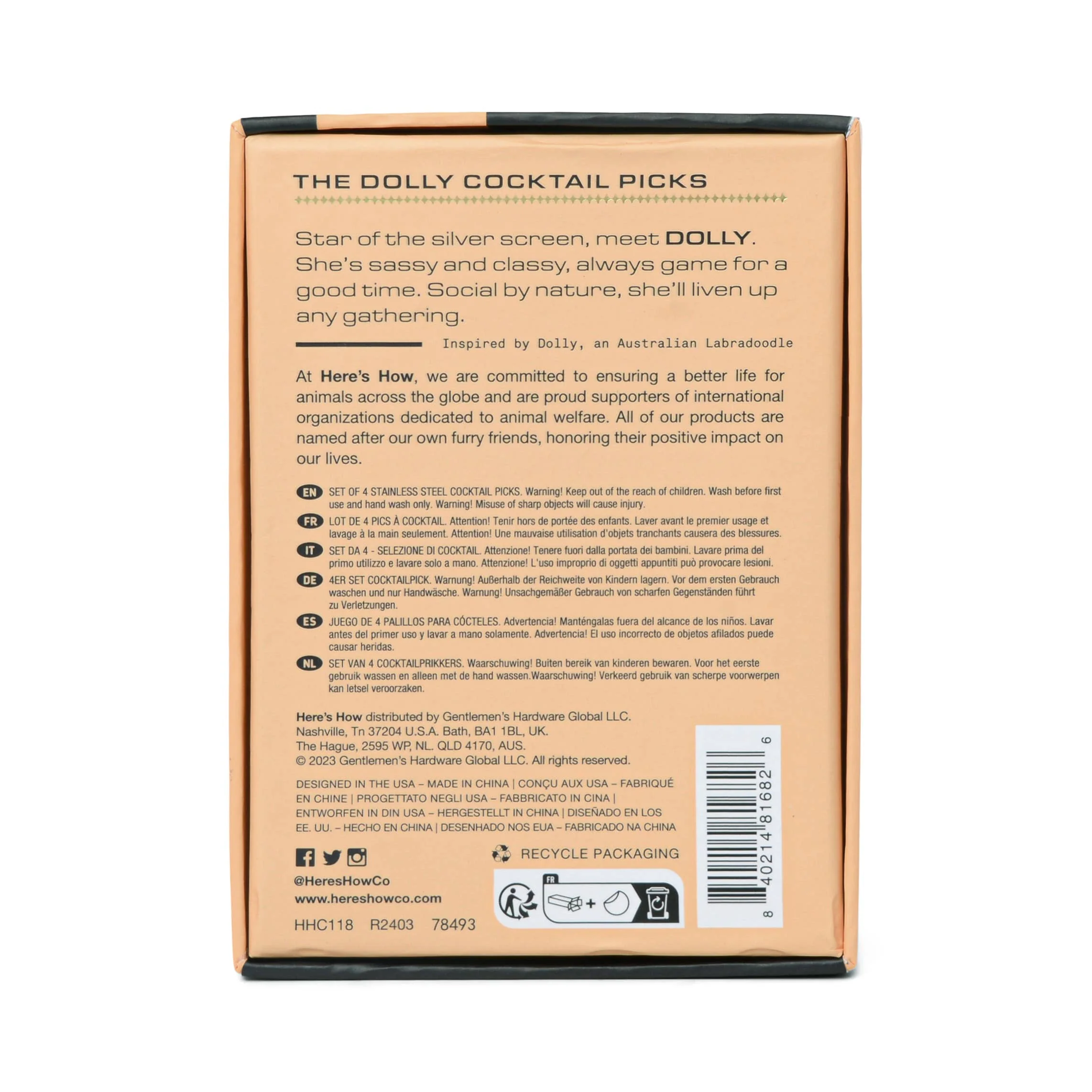 Dolly Silver Cocktail Picks, Set Of 4 - Image 3
