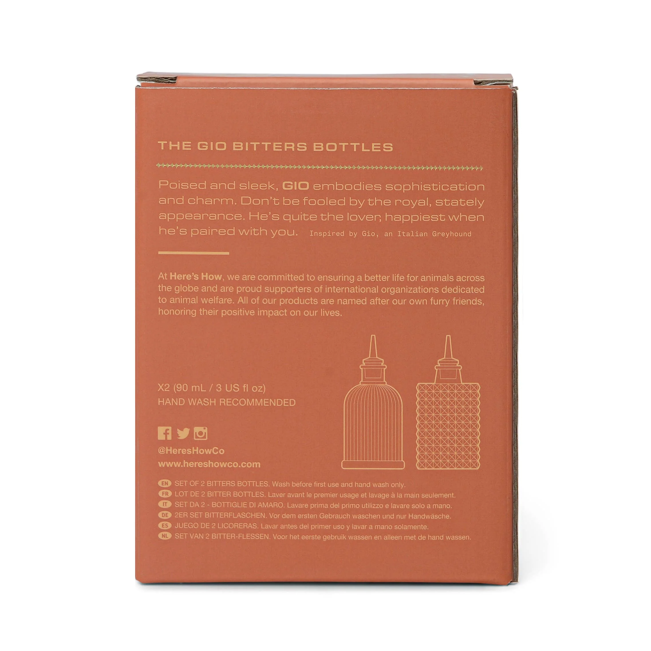 Gio Bitters Bottles, Set Of 2 - Image 3