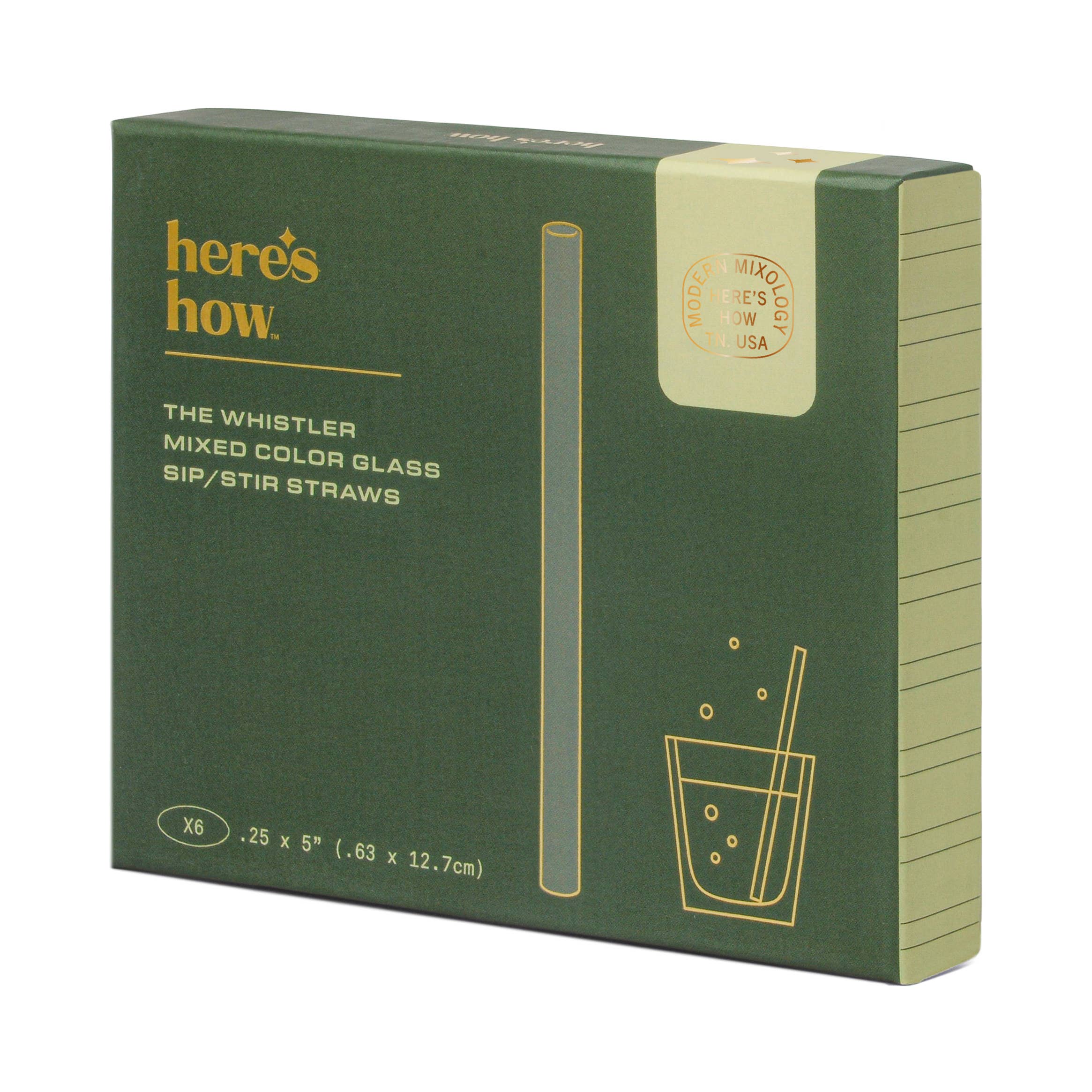 Whistler Colored Glass Straws, Set Of 6 - Image 3