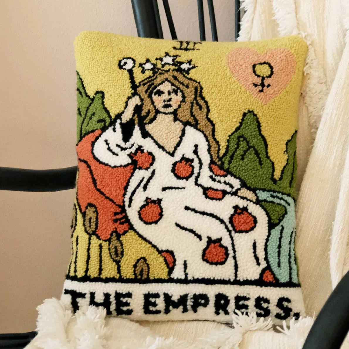 Empress Tarot Card Throw Pillow - Image 2