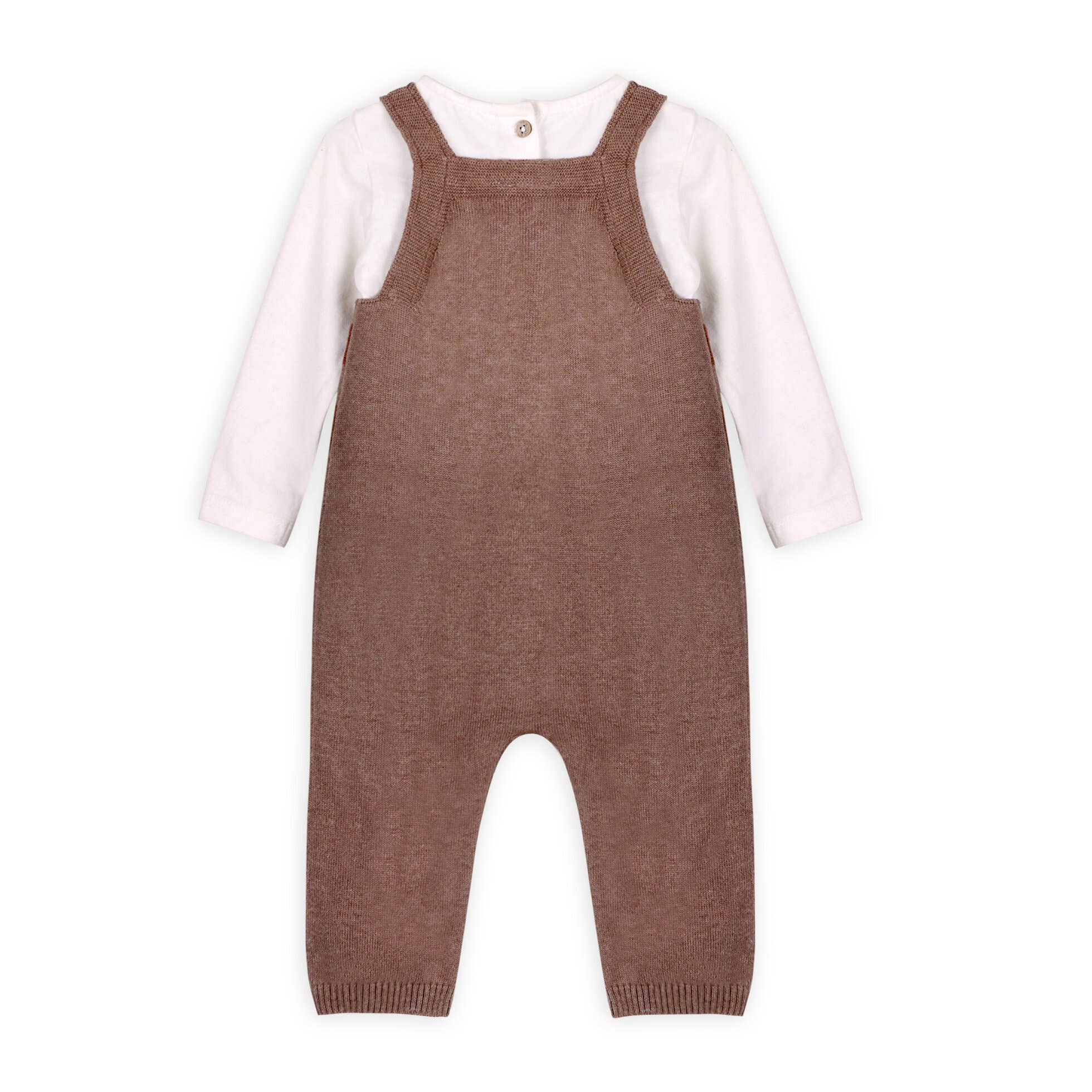 Tiger Knit Baby Overall Set - Image 3