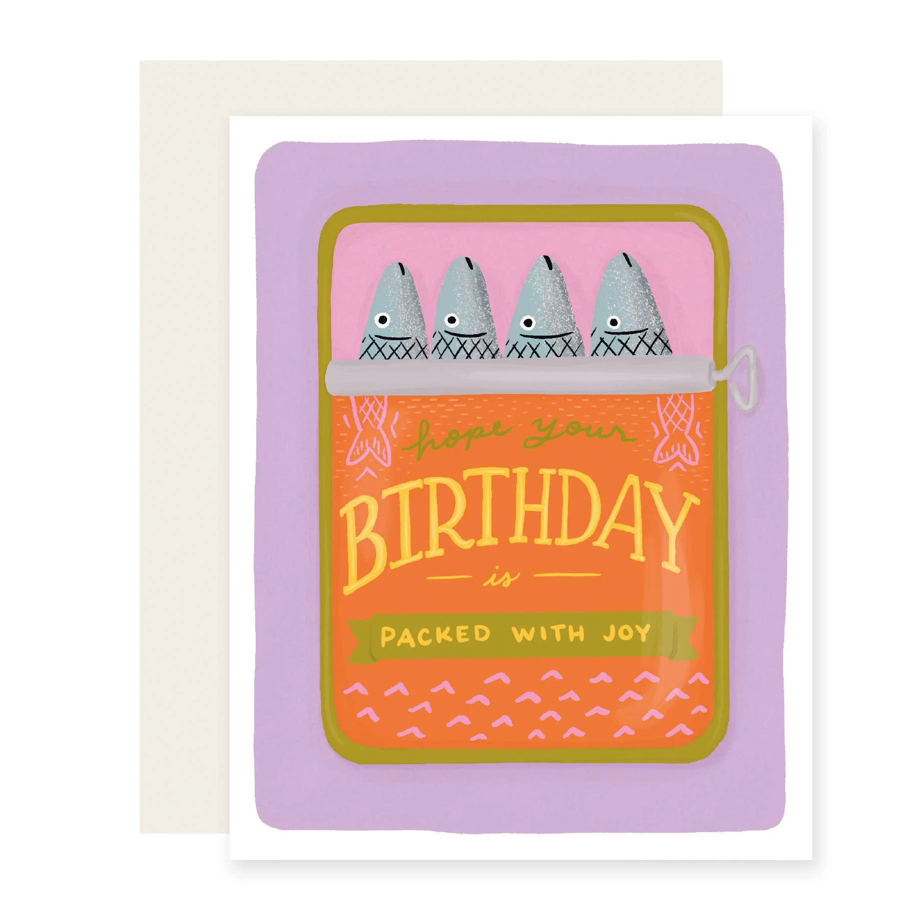 Packed with Joy Tinned Fish Birthday Card