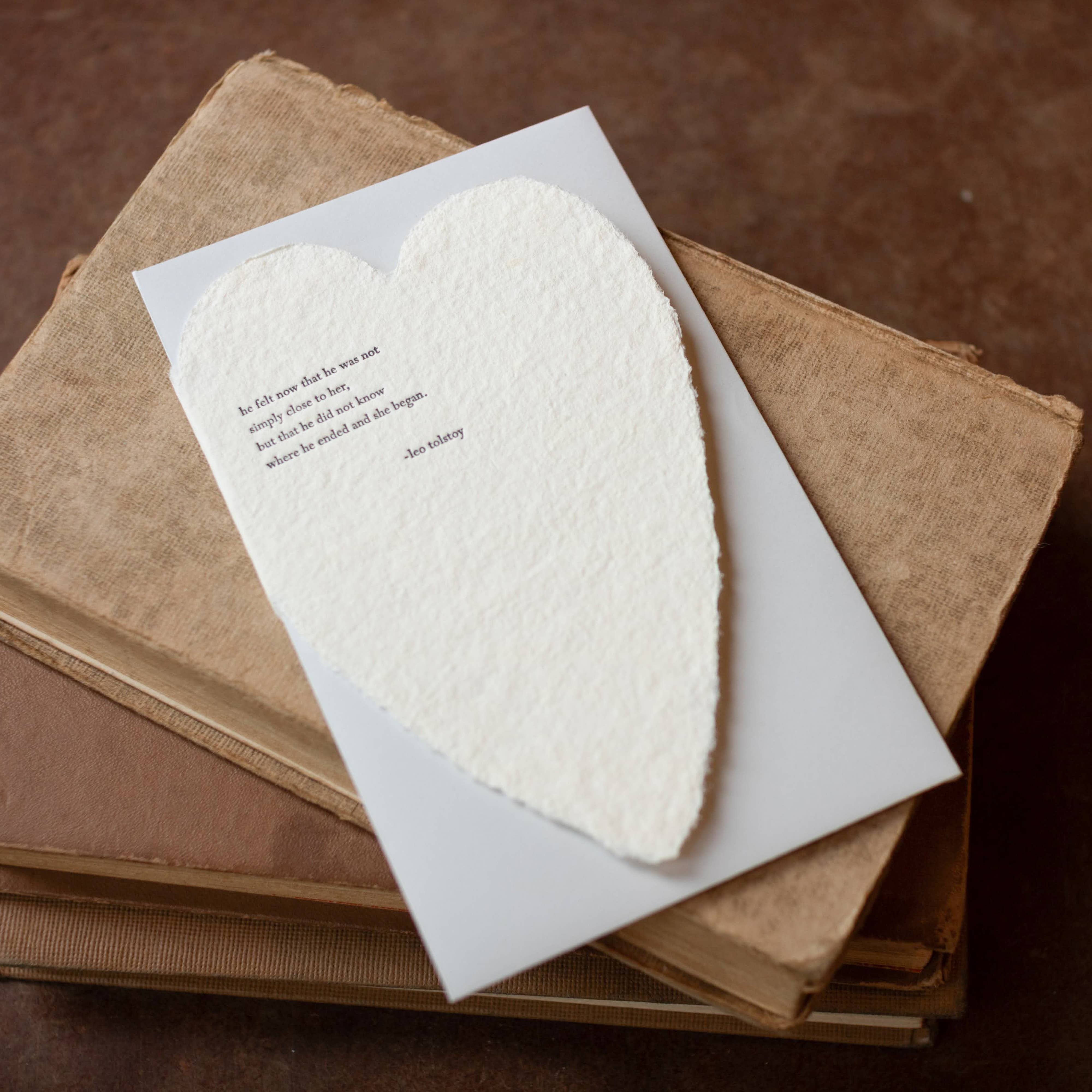 Tolstoy Quote Heart & Love Card - Image 2