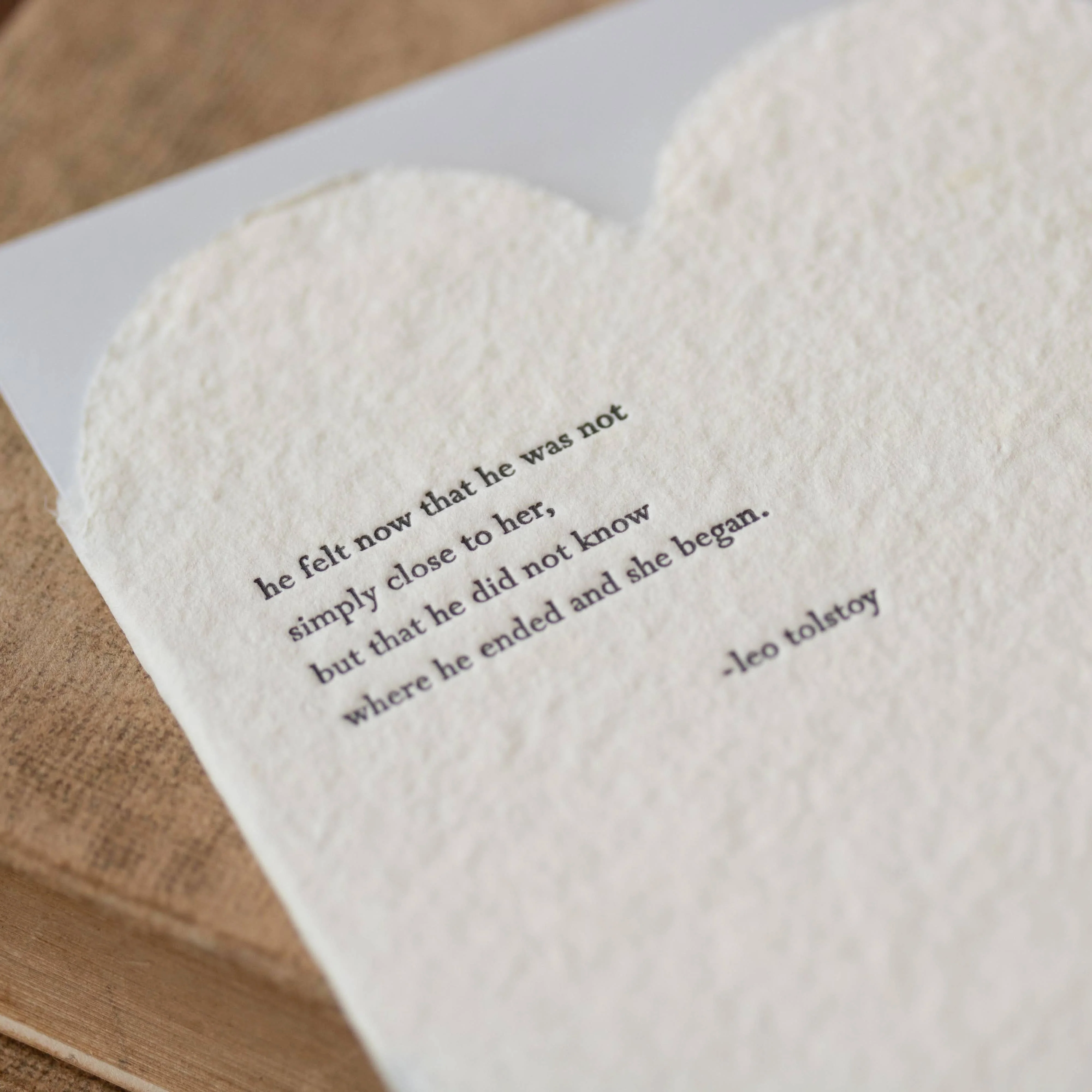 Tolstoy Quote Heart & Love Card - Image 3