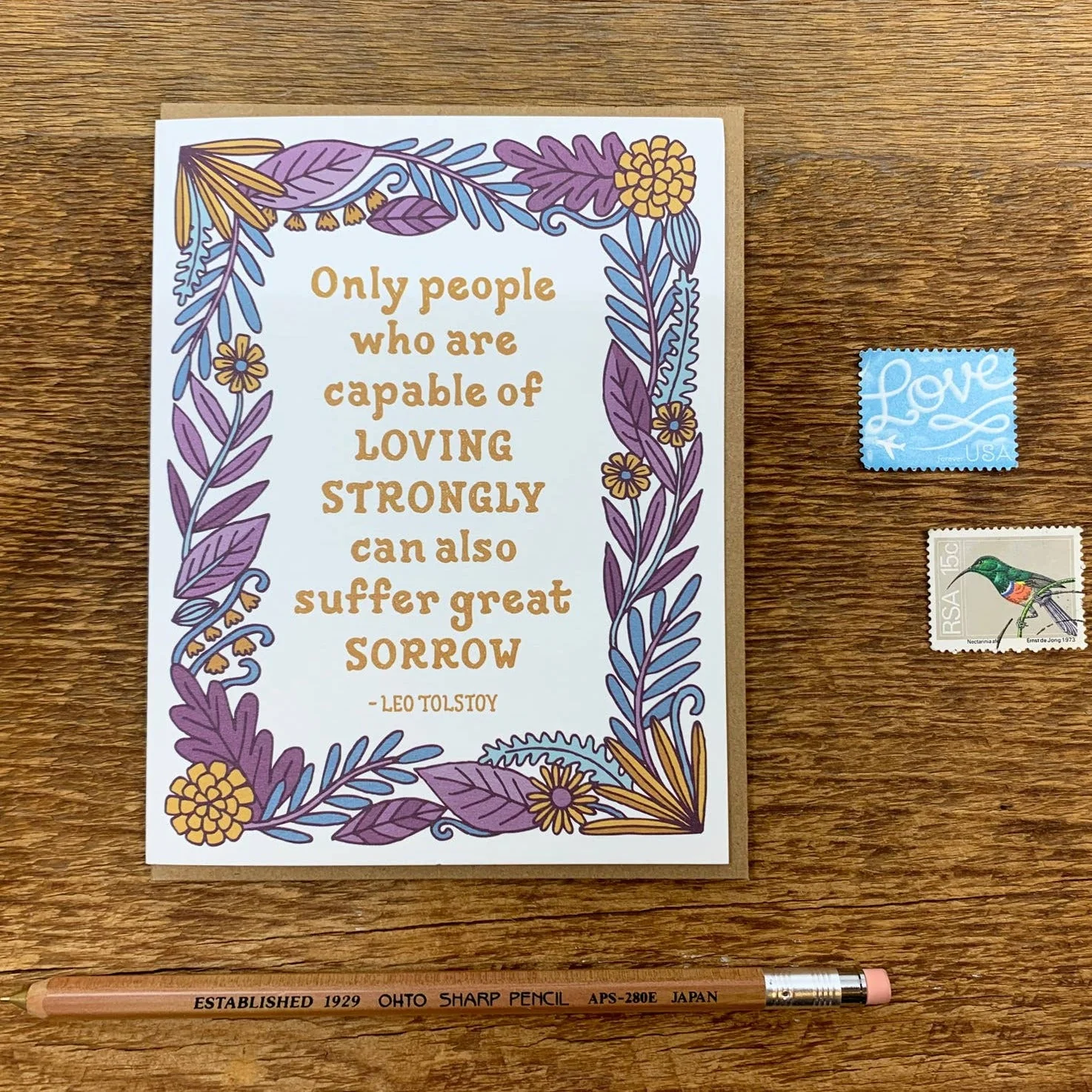 Tolstoy Quote Sympathy Card - Image 2