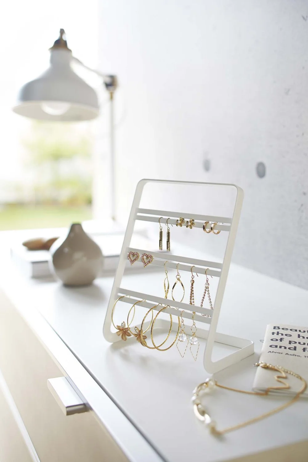 Tower Earring Stand White - Image 2