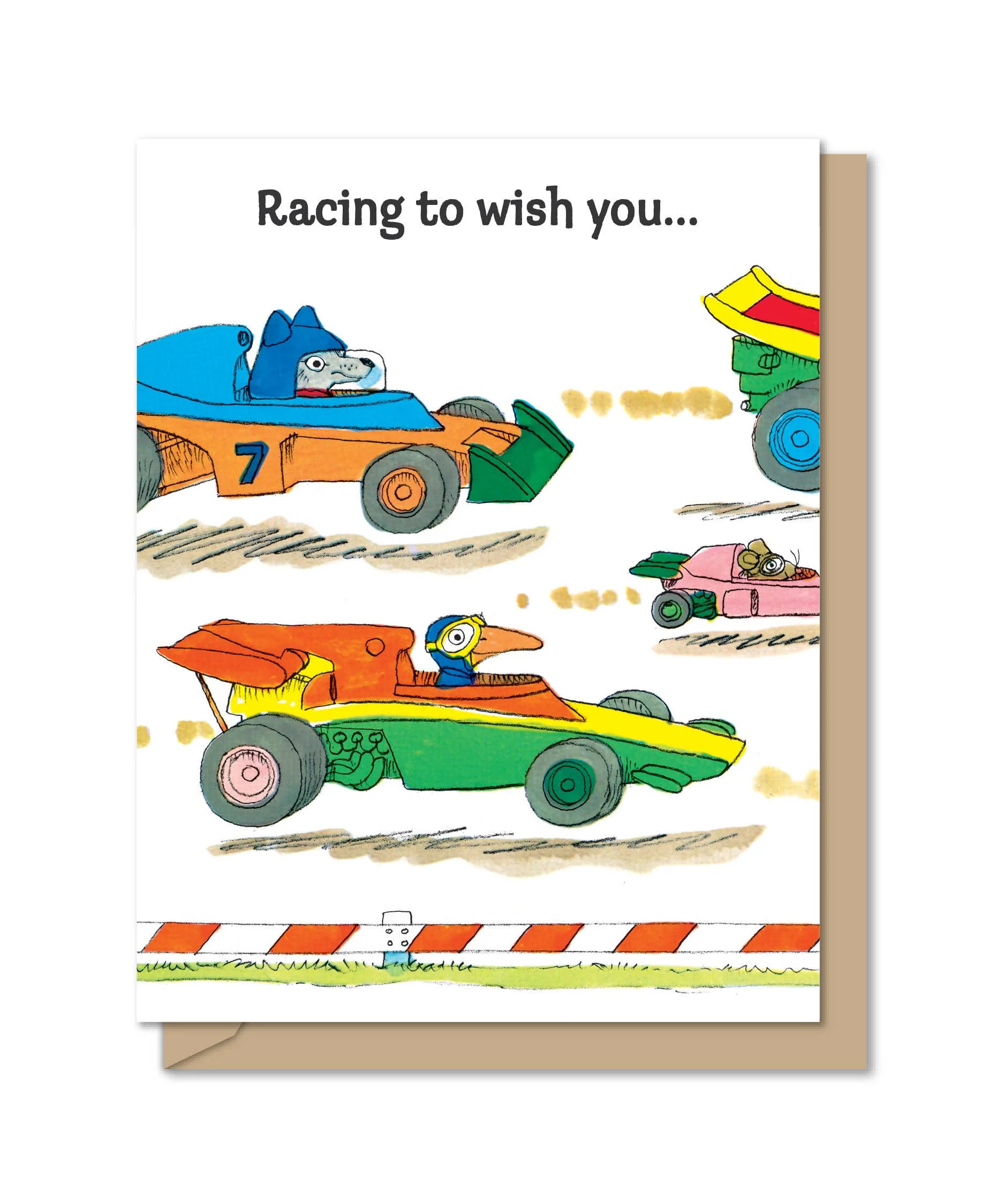 Racing Party Birthday Tri-Fold Card - Image 2