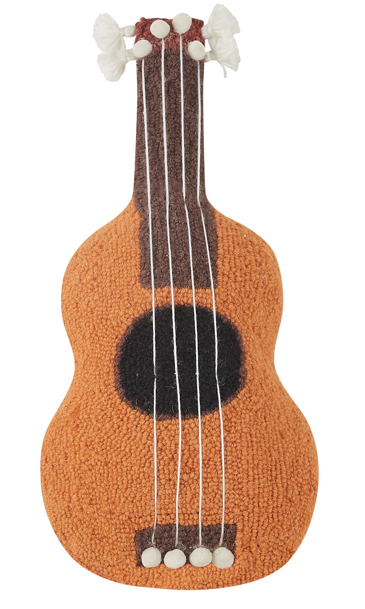 Uke with Pom Poms & Tassels Throw Pillow