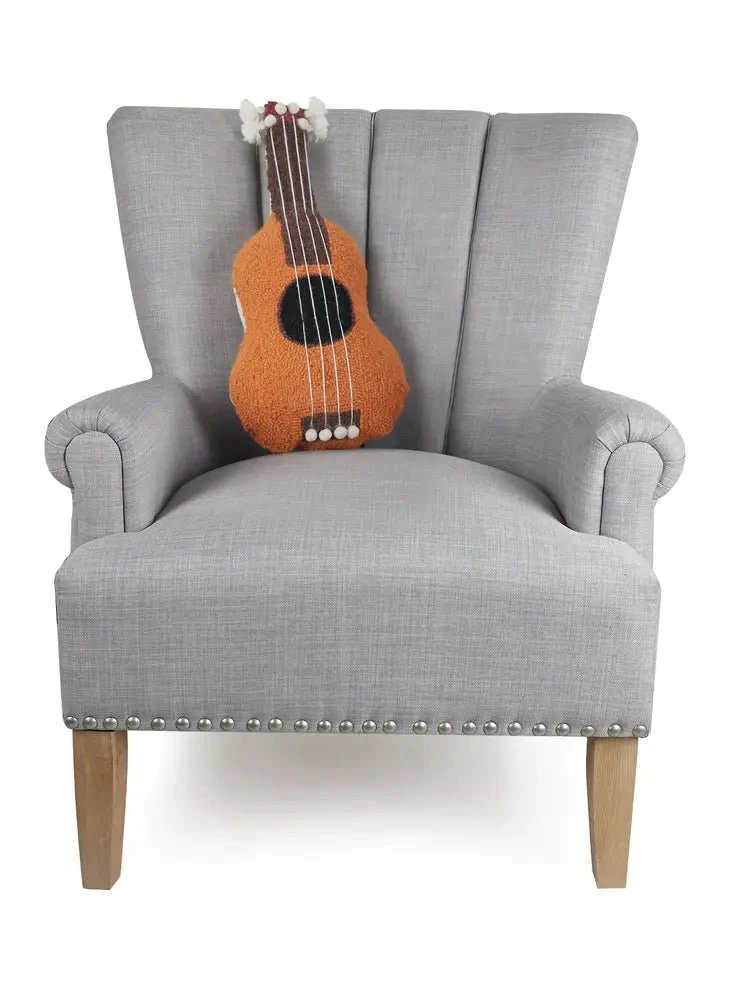 Uke with Pom Poms & Tassels Throw Pillow - Image 3