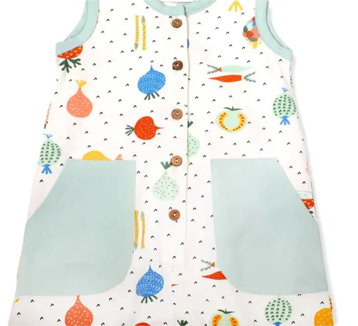 Veggie Sleeveless Baby Romper - Image 2