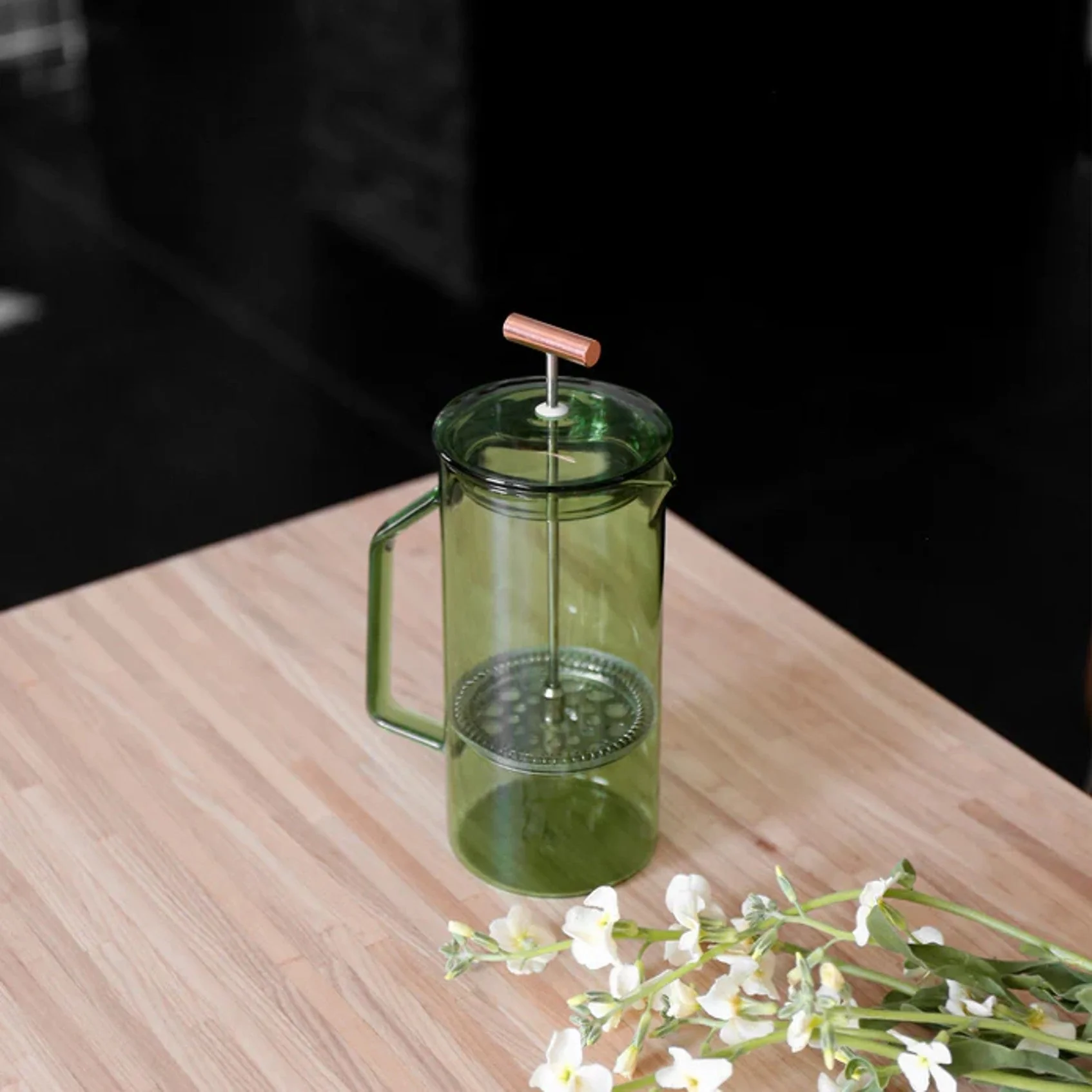 Verde Green Glass French Press - Image 2