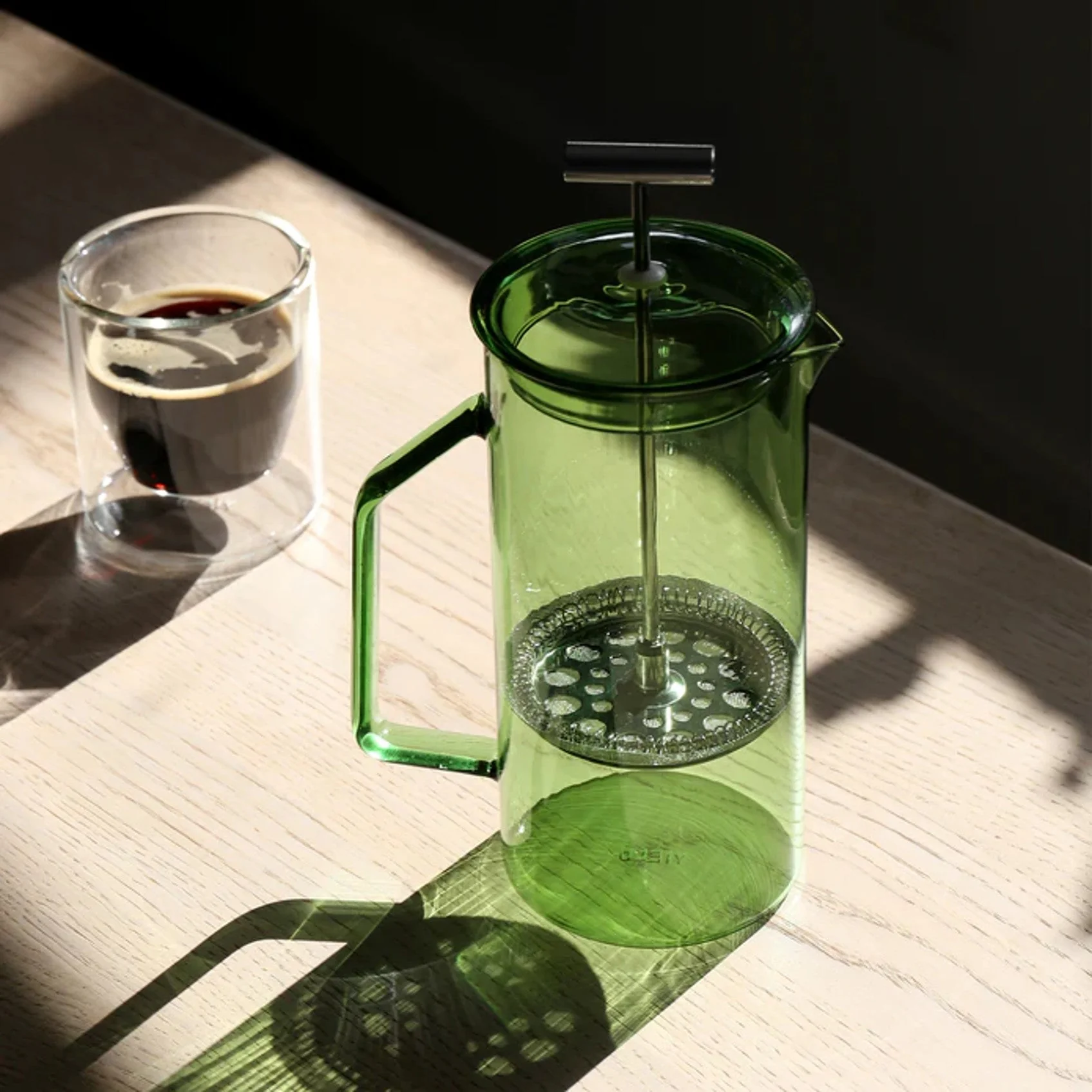 Verde Green Glass French Press - Image 3