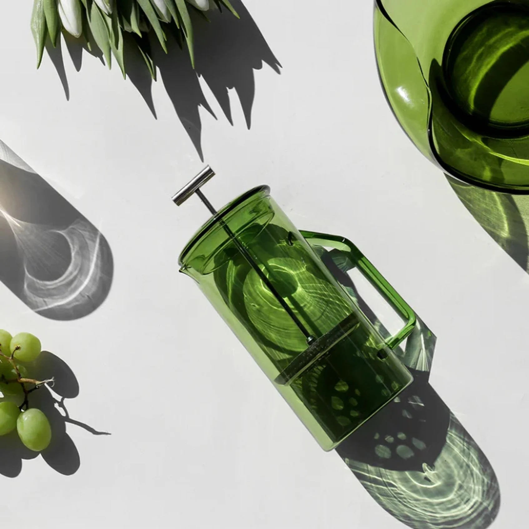 Verde Green Glass French Press - Image 4