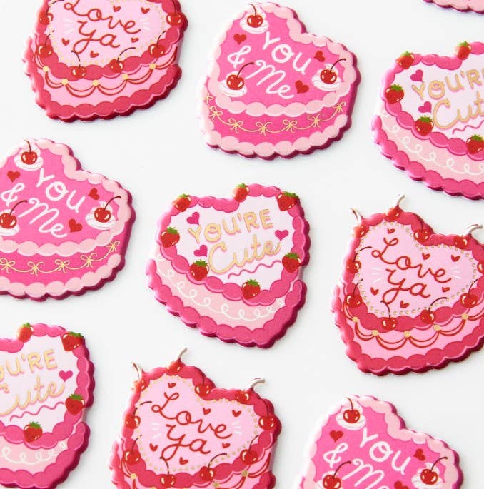 Vintage Heart Cake Stickers - Image 2