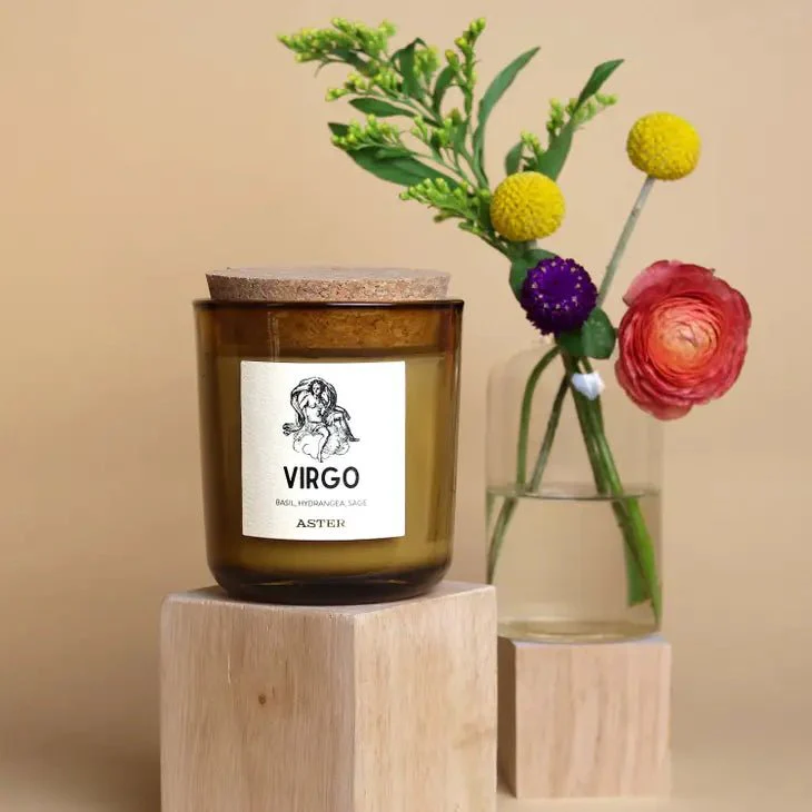 Virgo Zodiac Candle - Image 2