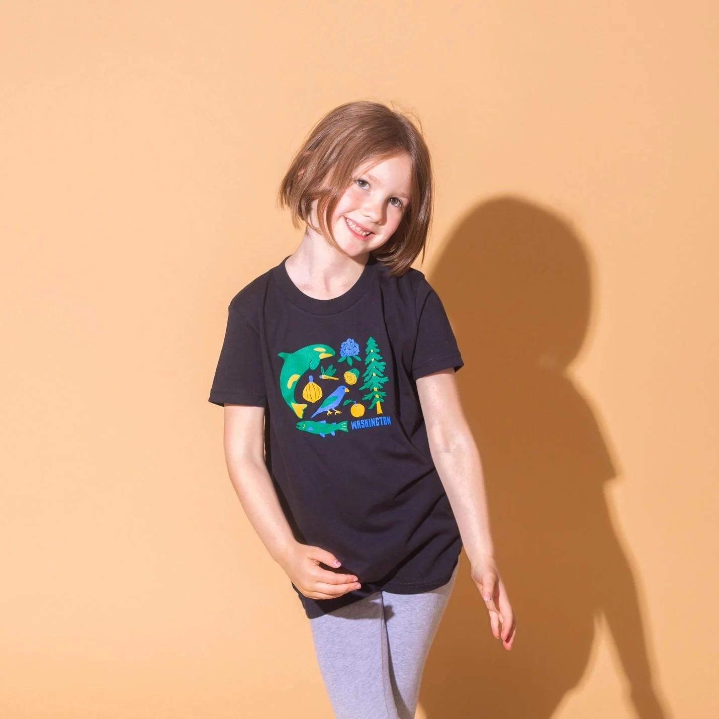 WA State Symbols Kids Tee - Image 2