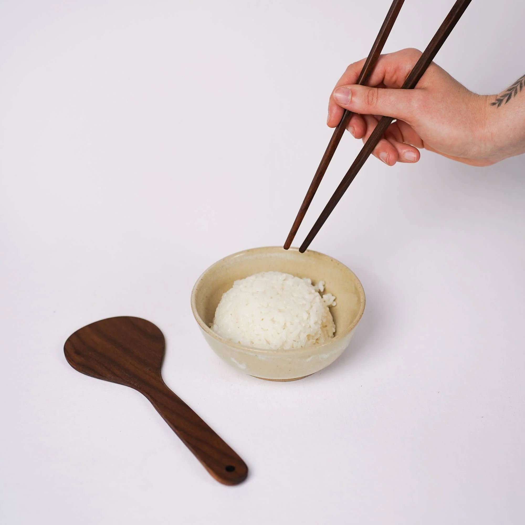 Walnut Rice Paddle Scoop - Image 4