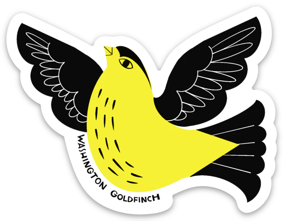 Washington State Goldfinch Sticker  - Image 2