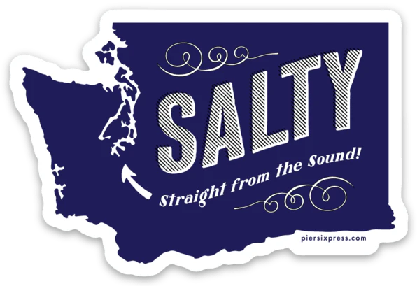 Washington State Salty Sticker - Image 2