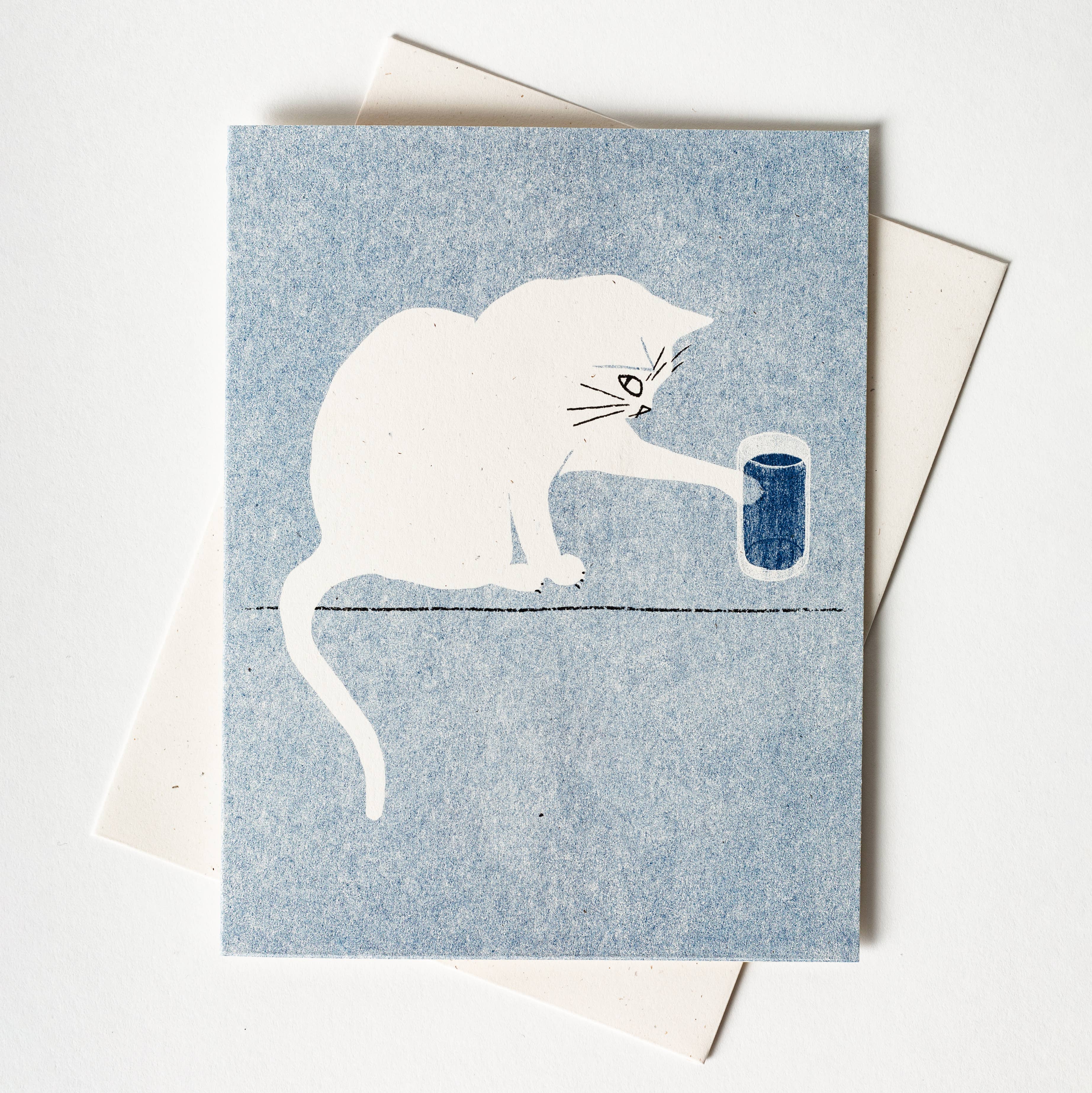 Water Glass Cat Card - Image 2