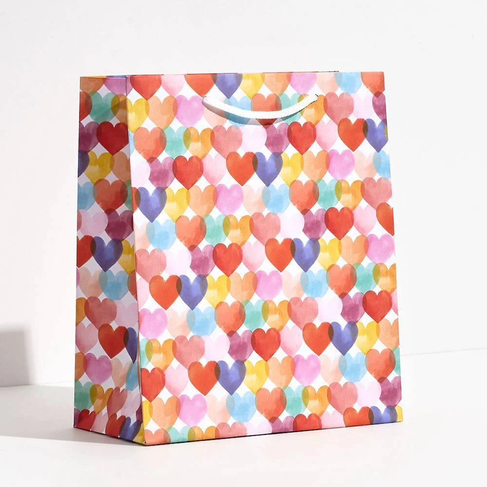 Watercolor Colorful Hearts Gift Bags - Image 2