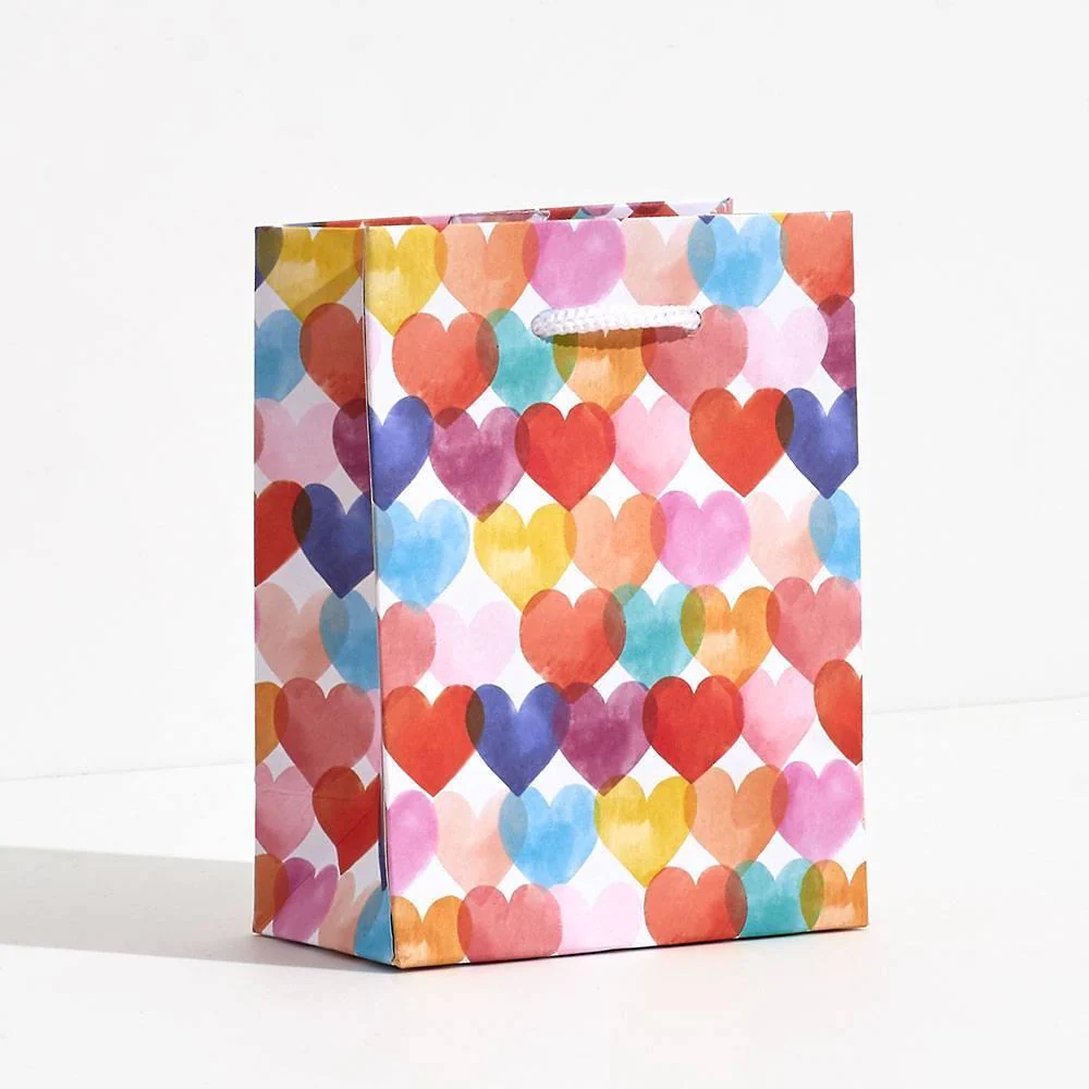 Watercolor Colorful Hearts Gift Bags - Image 3